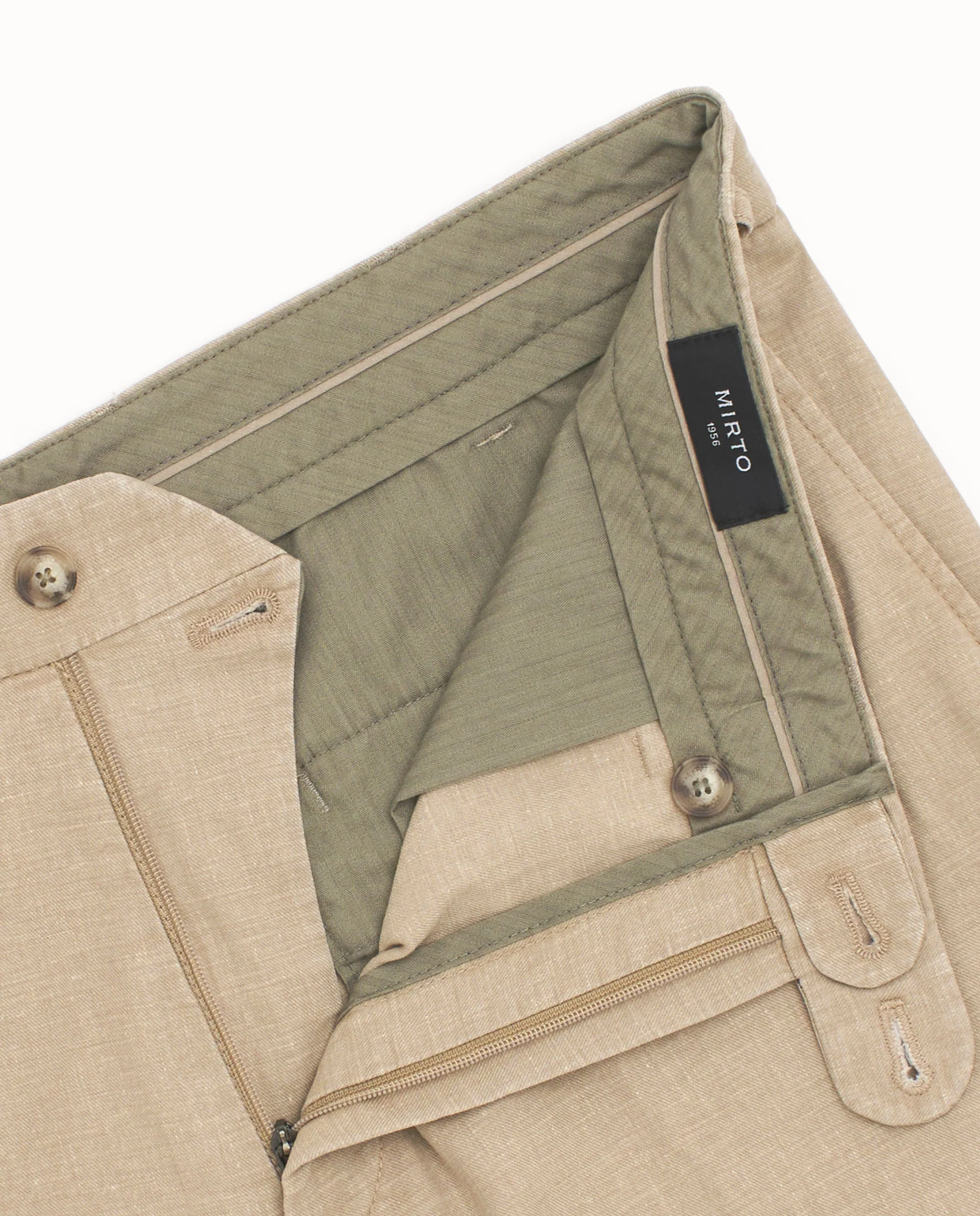 Bermuda cargo beige mezcla algodón y lino - Image 5