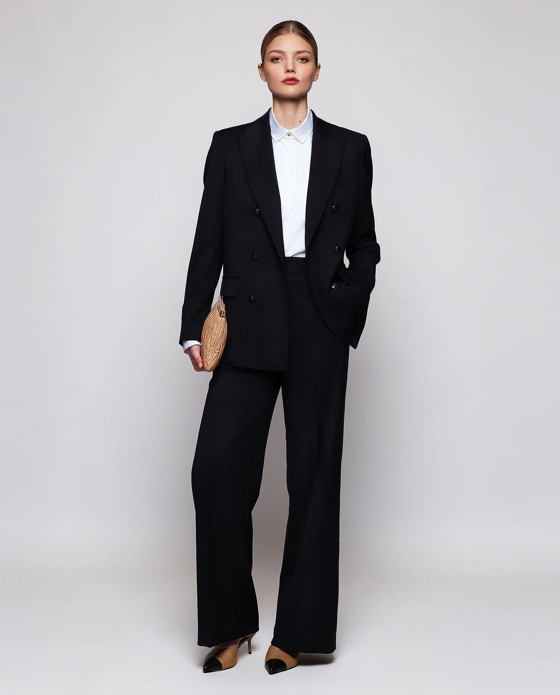 Camisa blanca esmoquin de algodón - Image 3