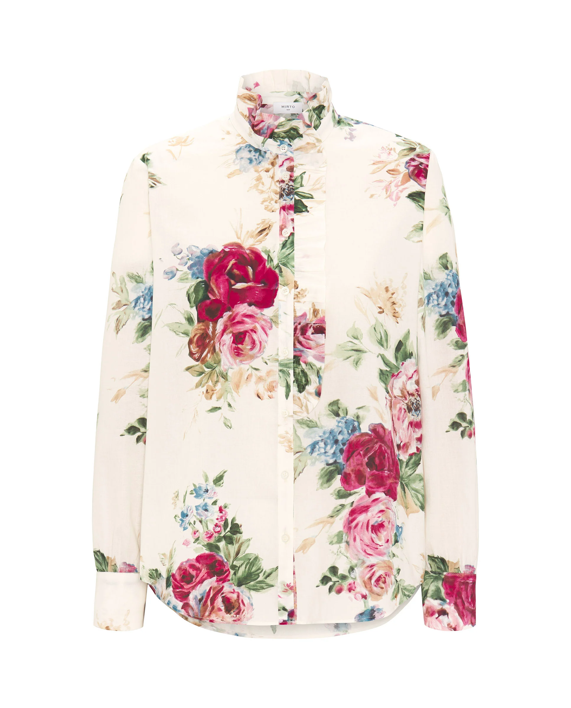 Camisa blanca estampado floral de algodón - Image 5