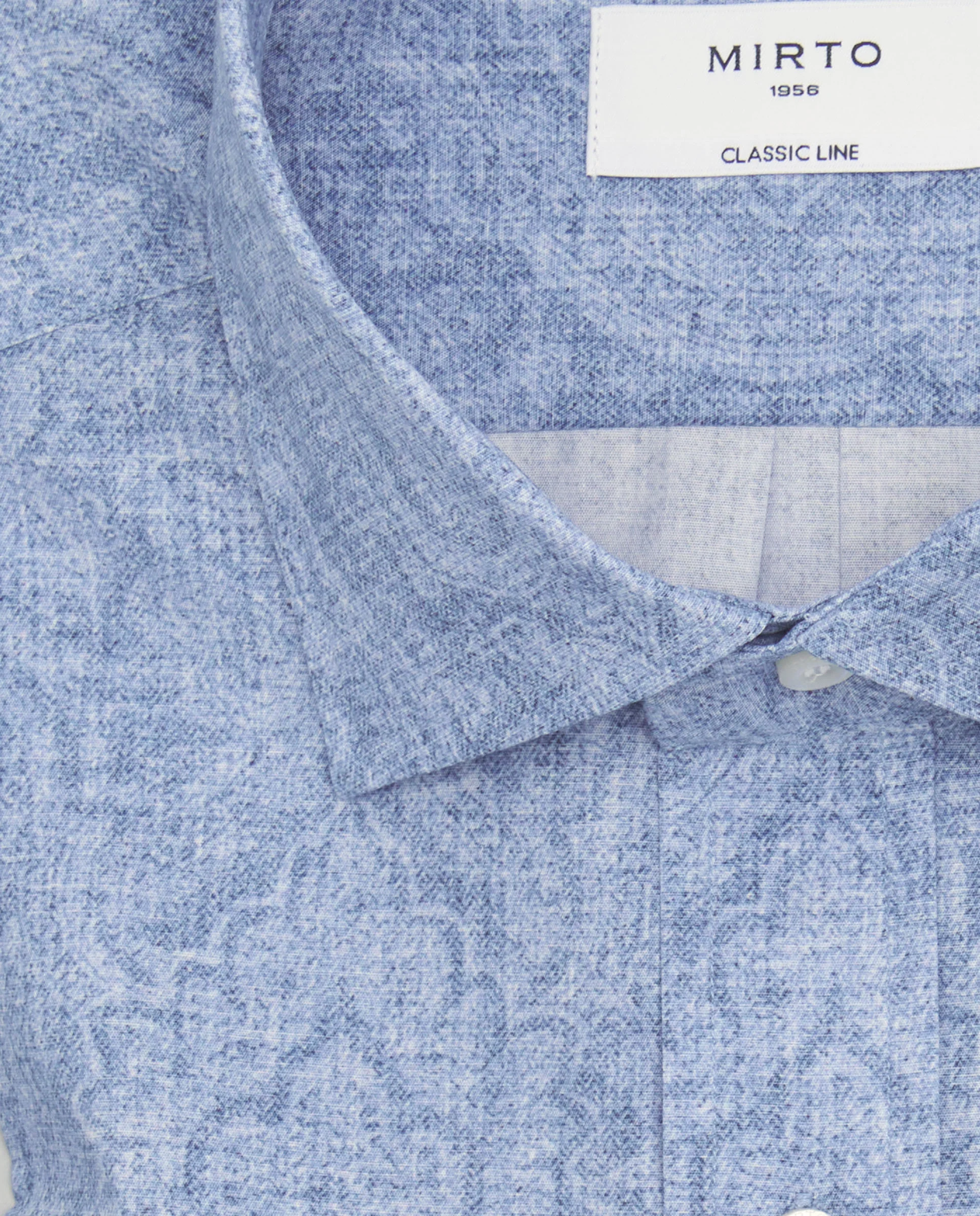 Camisa casual azul celeste estampado de algodón - Image 2