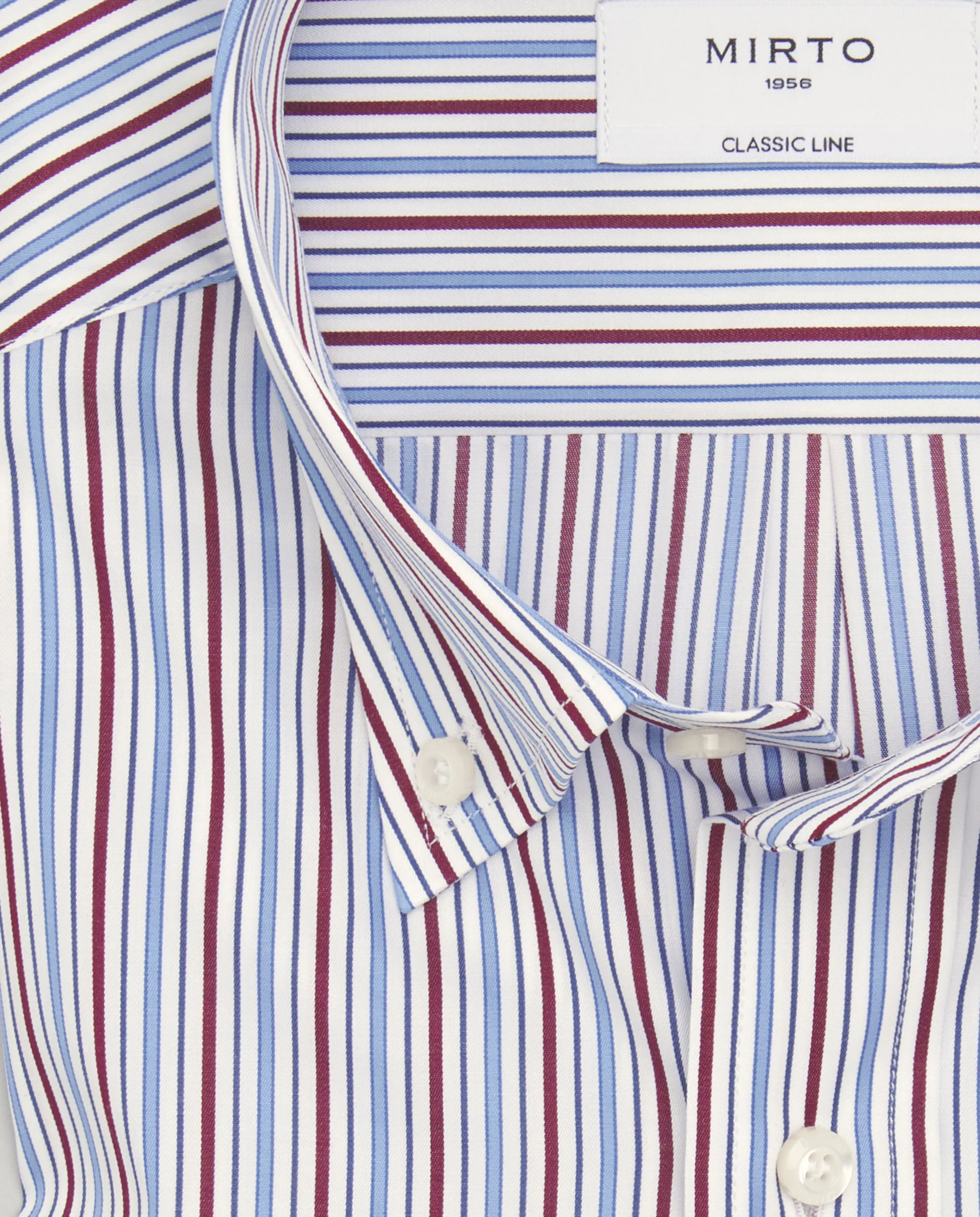 Camisa casual blanca rayas multicolor - Image 5