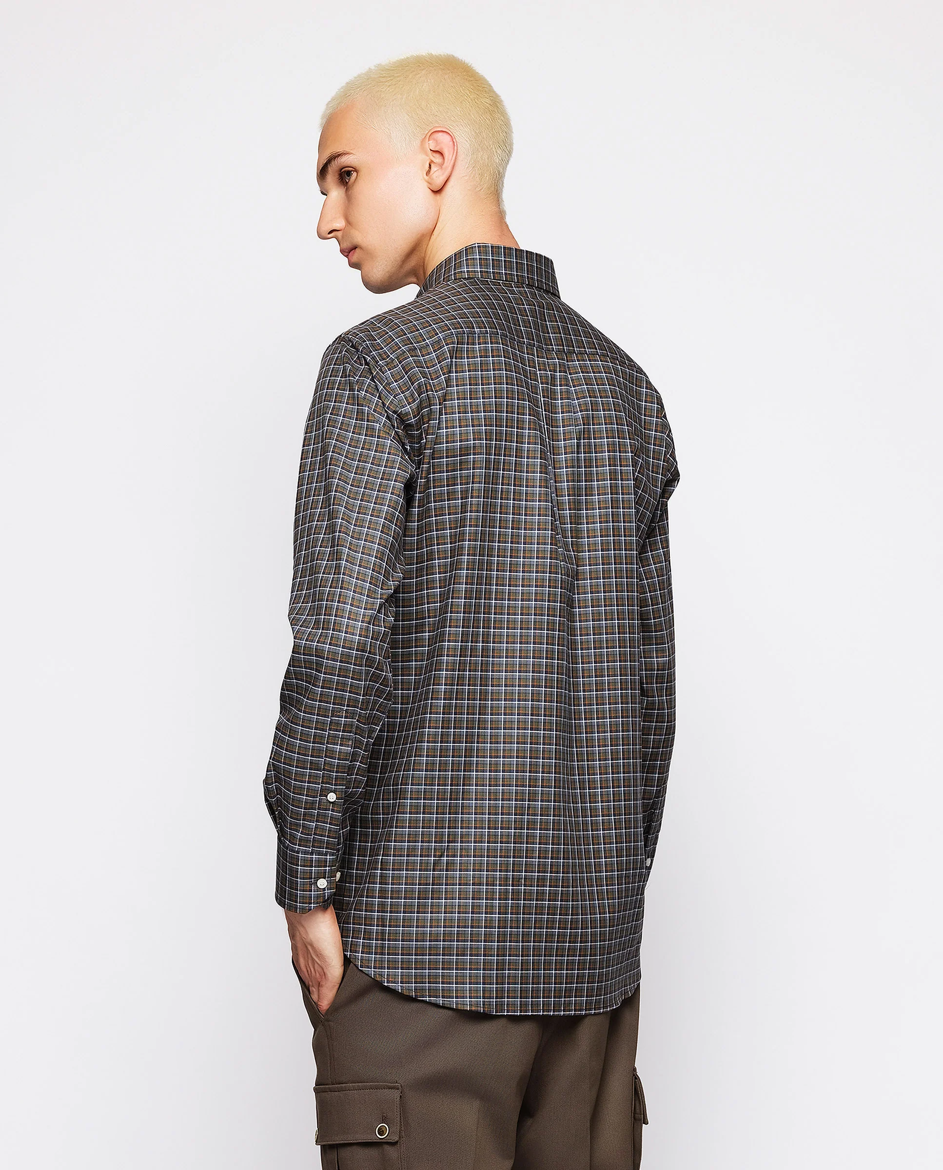 Camisa casual cuadros azules y verdes - Image 3
