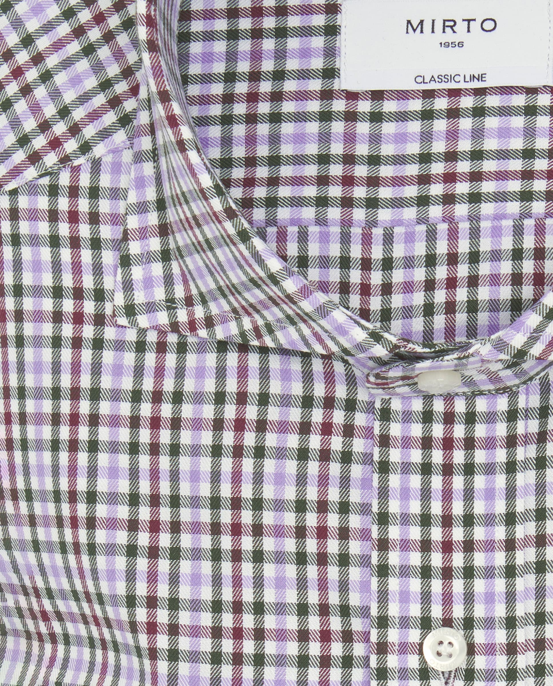 Camisa casual cuadros morados estructura twill - Image 2