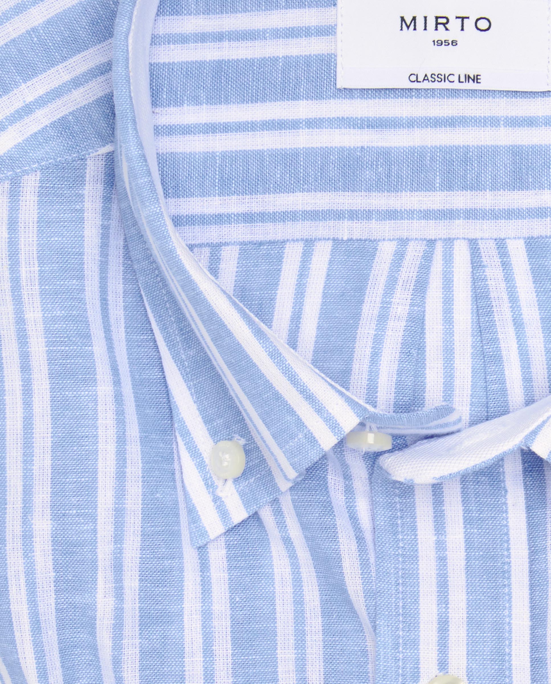 Camisa casual de rayas azul y blanco - Image 5
