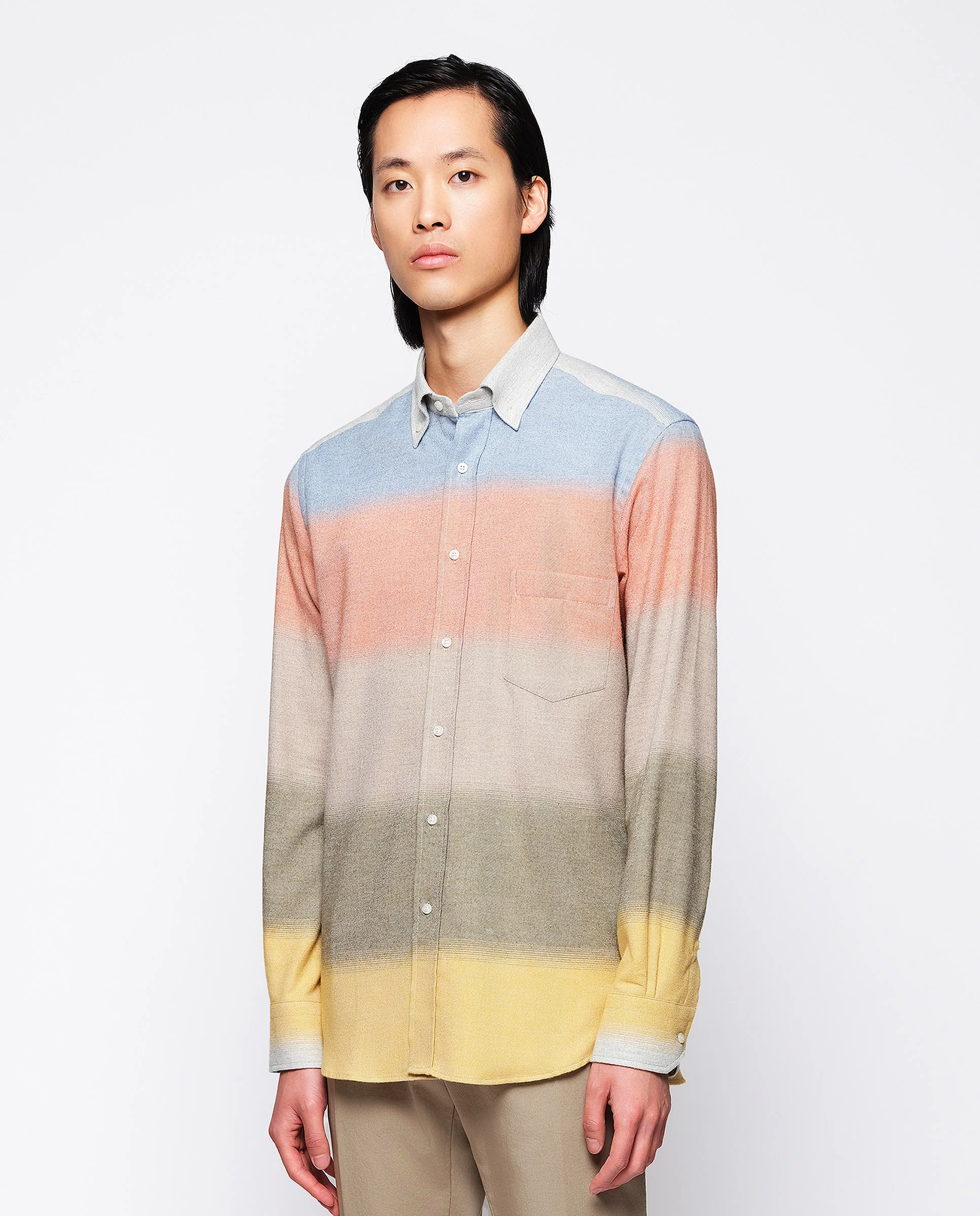 Camisa casual degradé de franela - Image 2