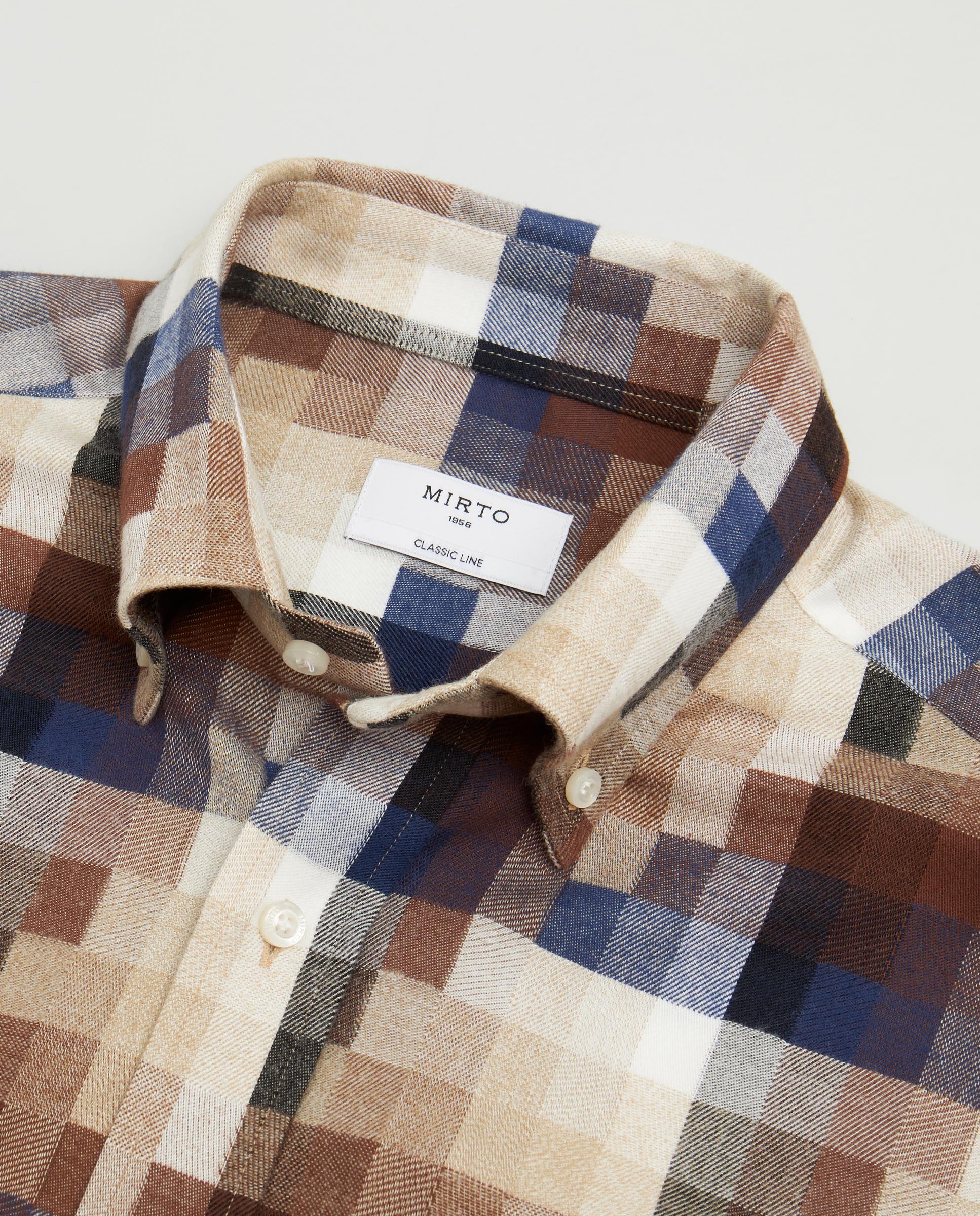 Camisa casual big&tall franela patchwork pixelado - Image 3