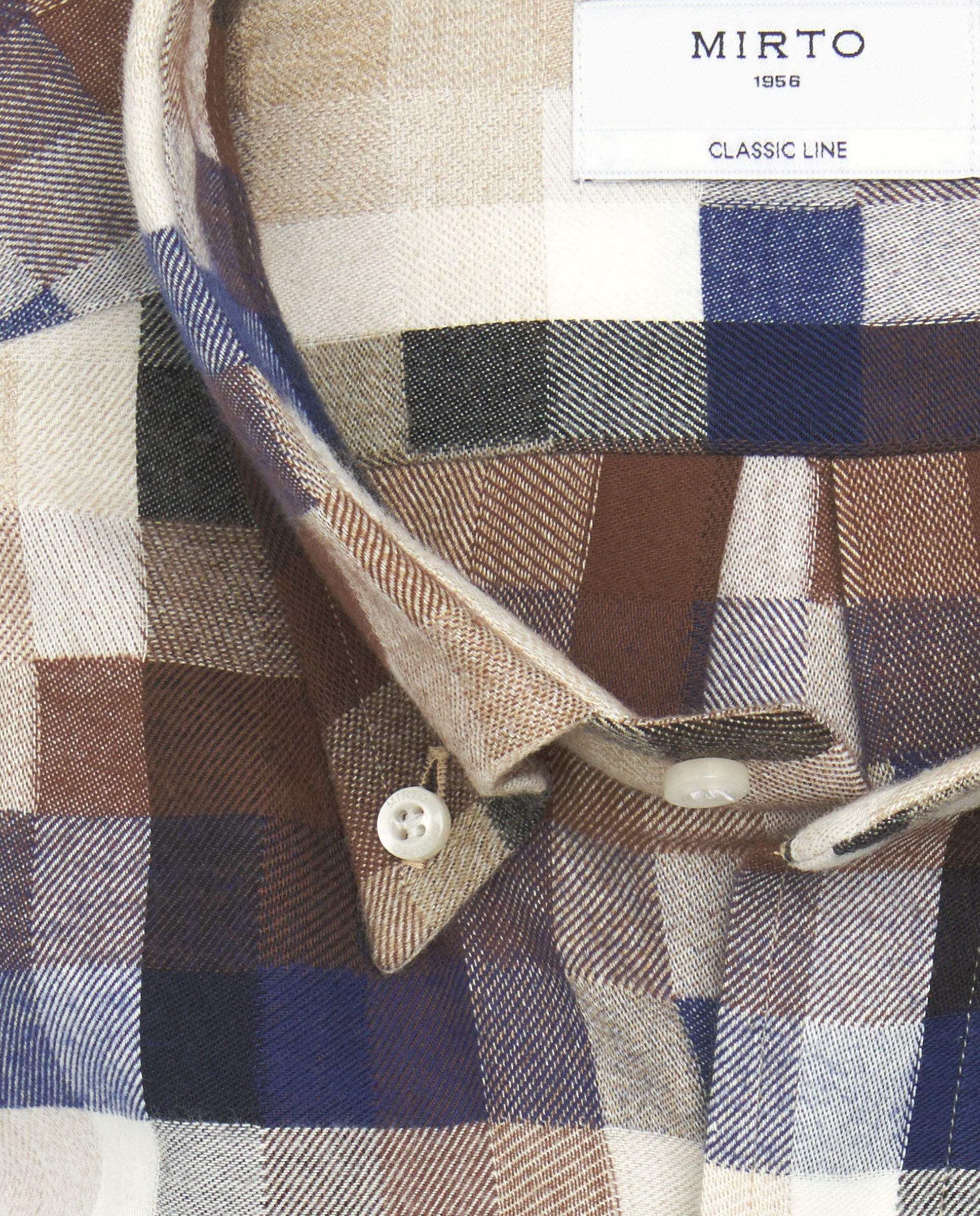 Camisa casual big&tall franela patchwork pixelado - Image 4