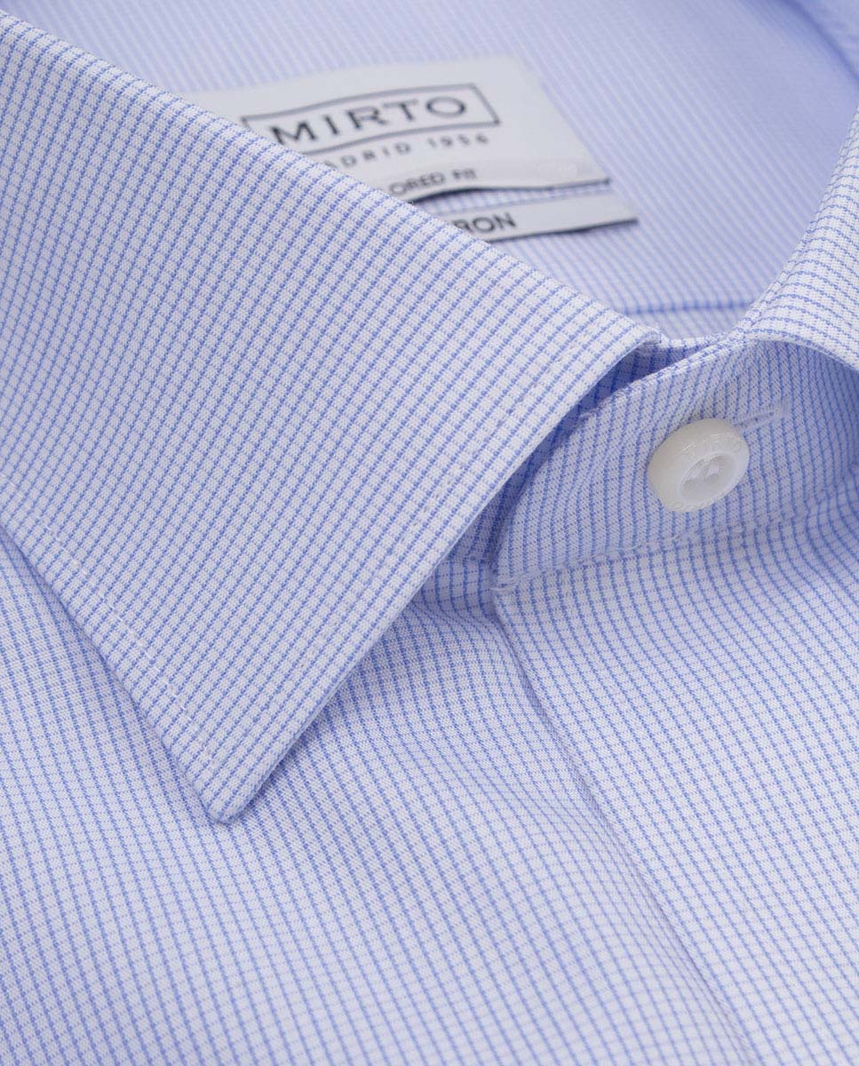Camisa cuadros semi-entallada travelshirt azul - Image 6