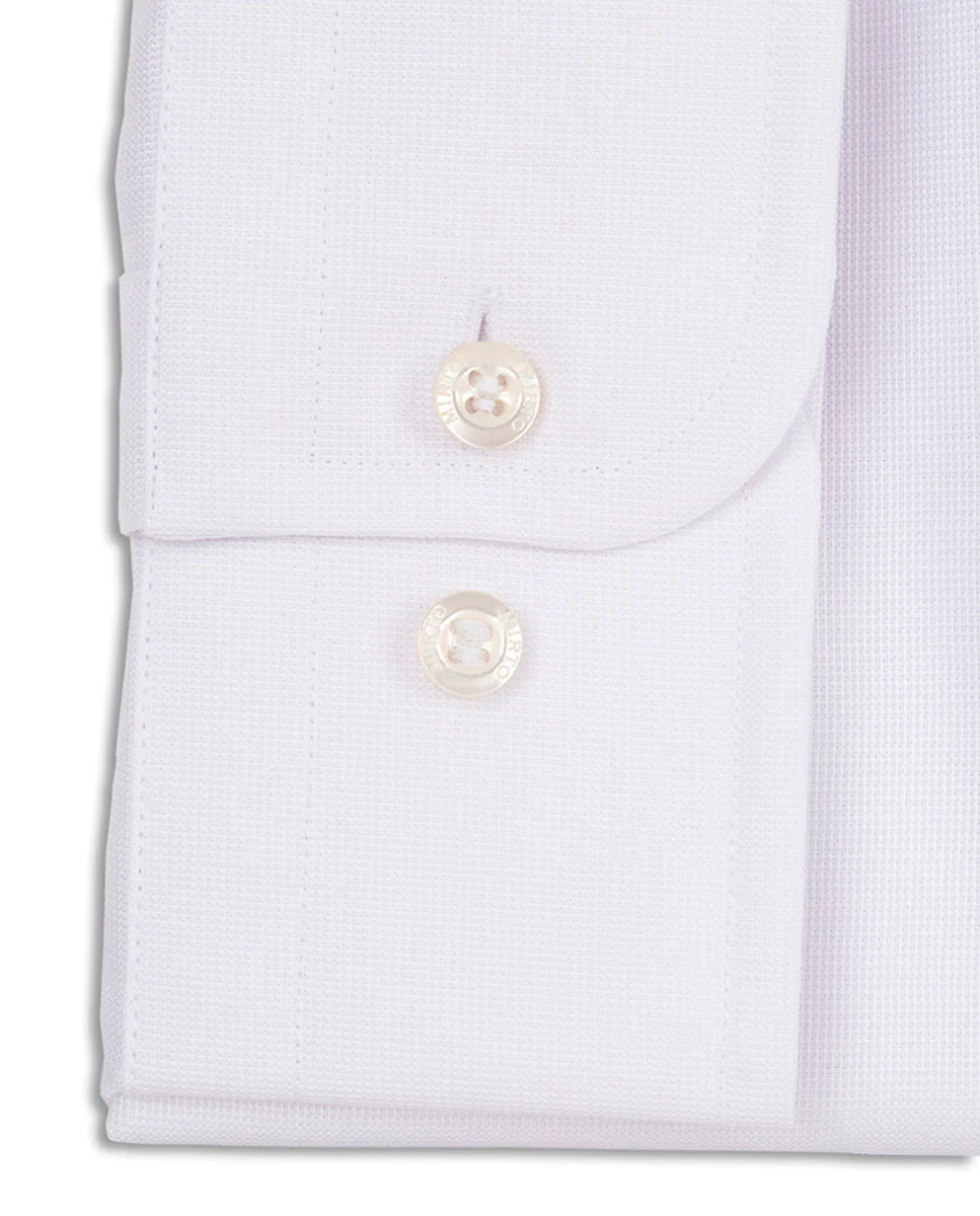 Camisa falso liso semi-entallada travelshirt blanco - Image 7