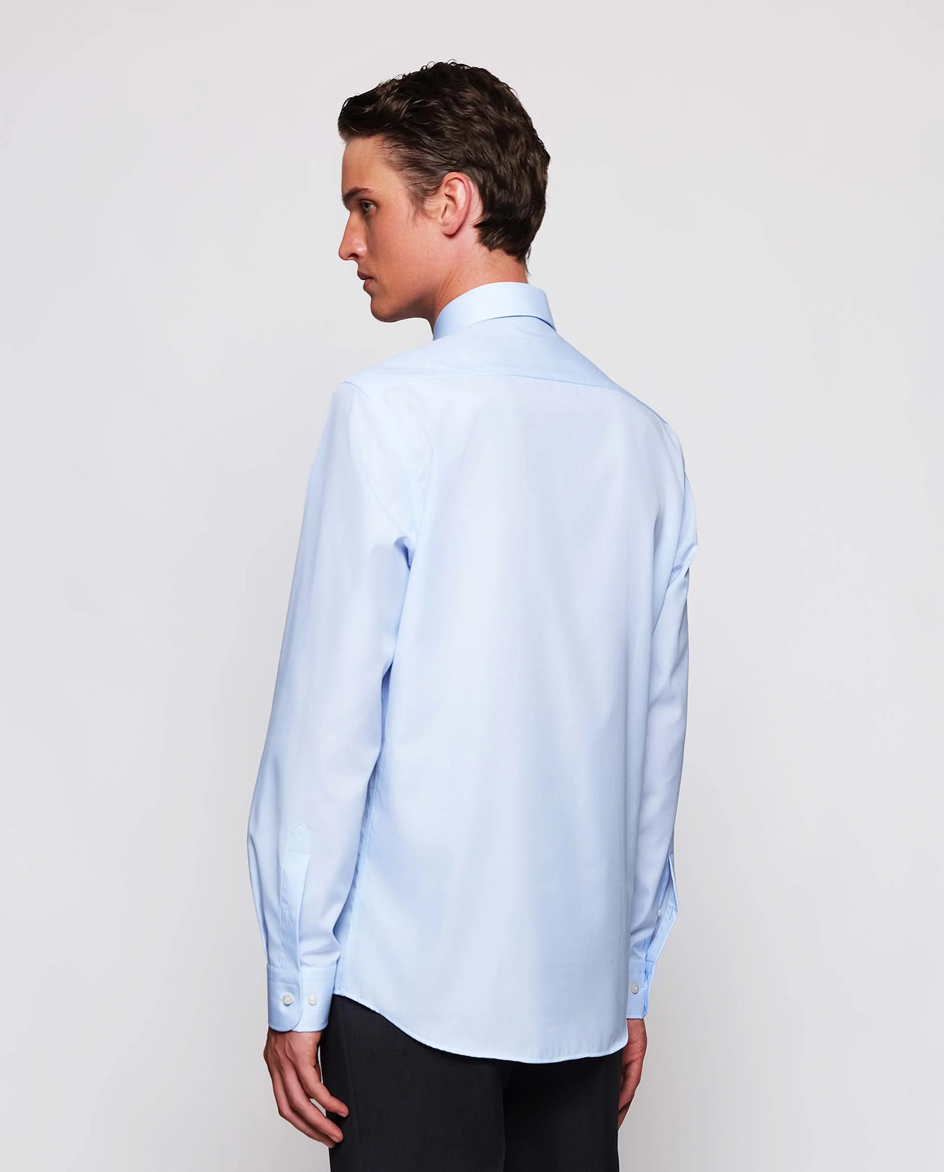 Camisa fil a fil semi-entallada travelshirt azul - Image 3