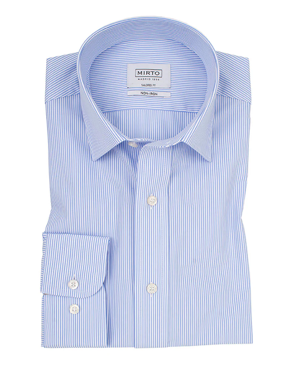 Camisa rayas semi-entallada travelshirt azul - Image 5