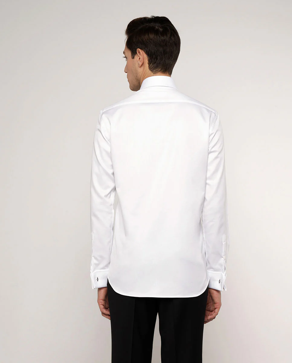 Camisa vestir puño doble blanco Big&tall - Image 3