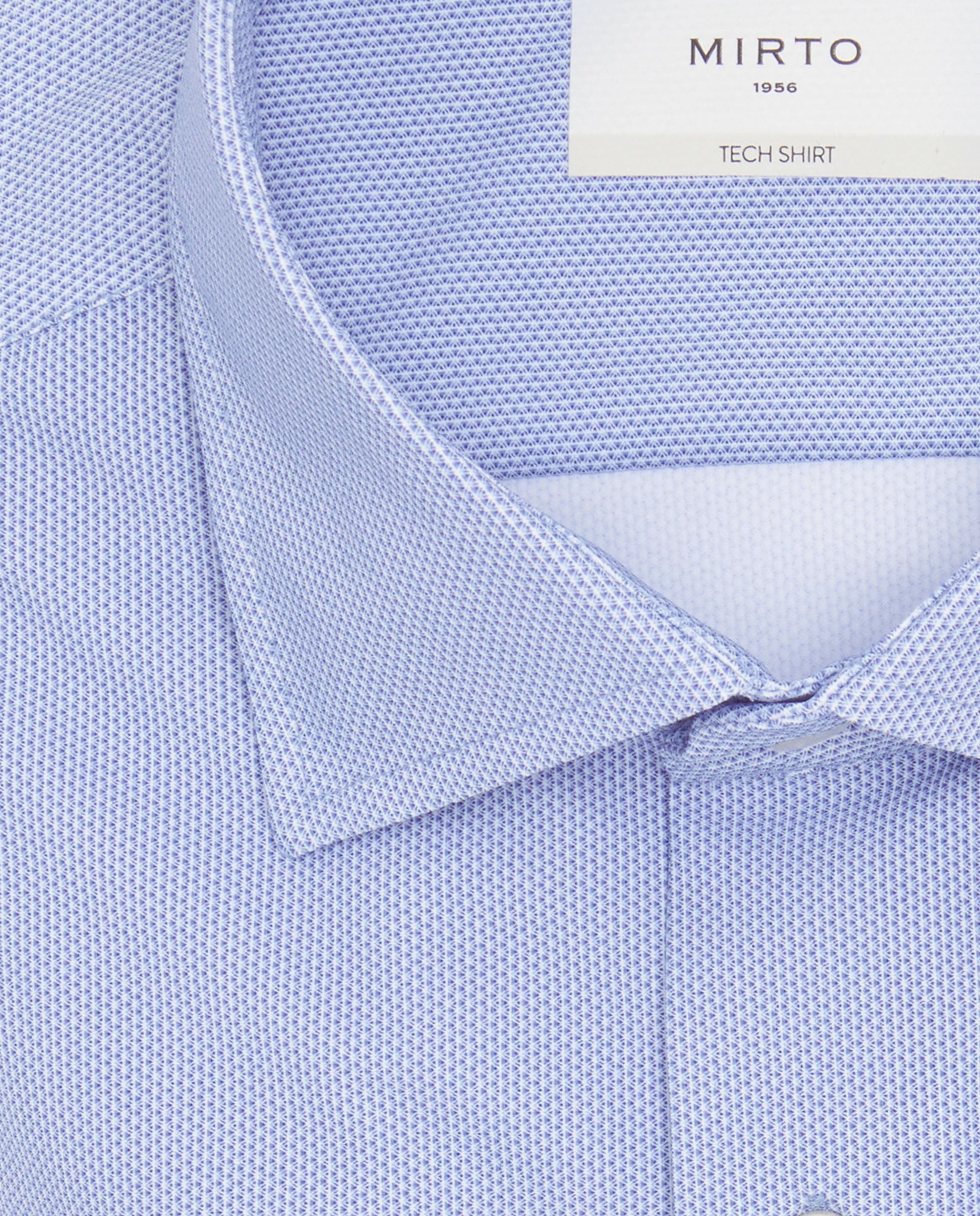 Camisa vestir técnica microdibujo en tonos azules - Image 5