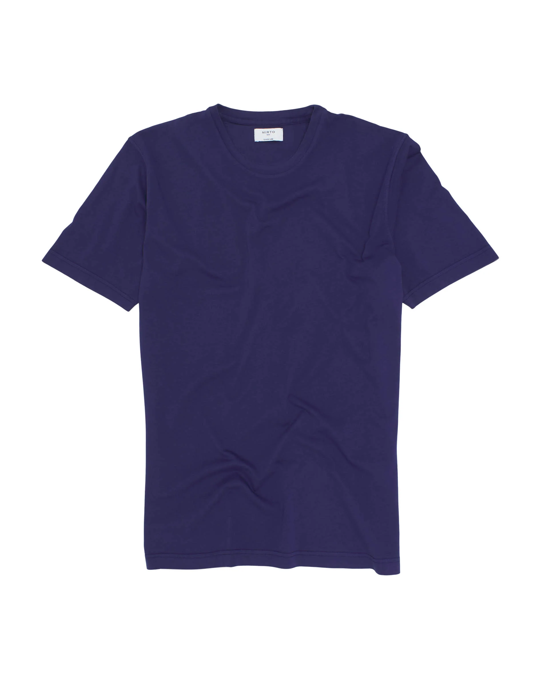 Camiseta azul marino cuello redondo de algodón orgánico - Image 5