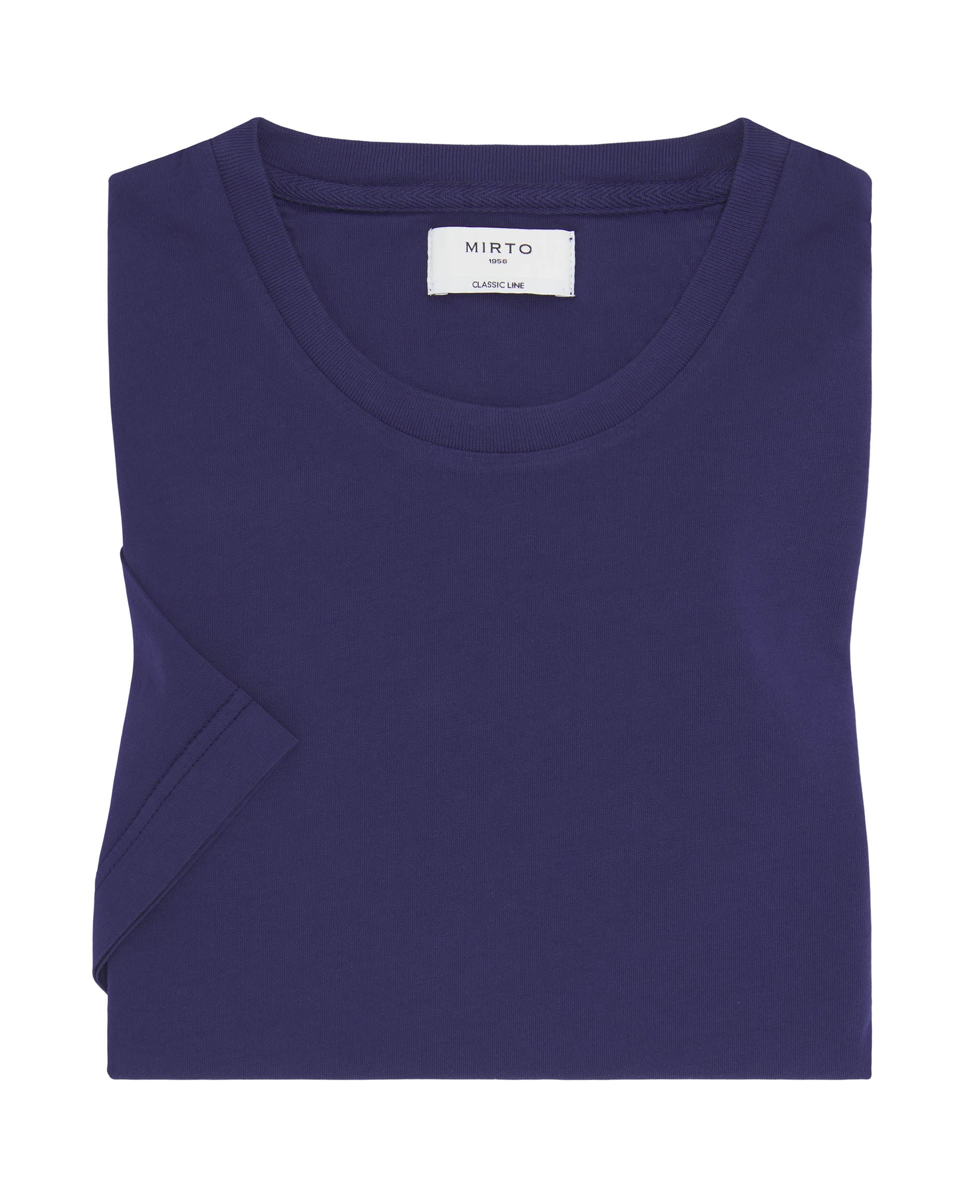 Camiseta azul marino cuello redondo de algodón orgánico - Image 6