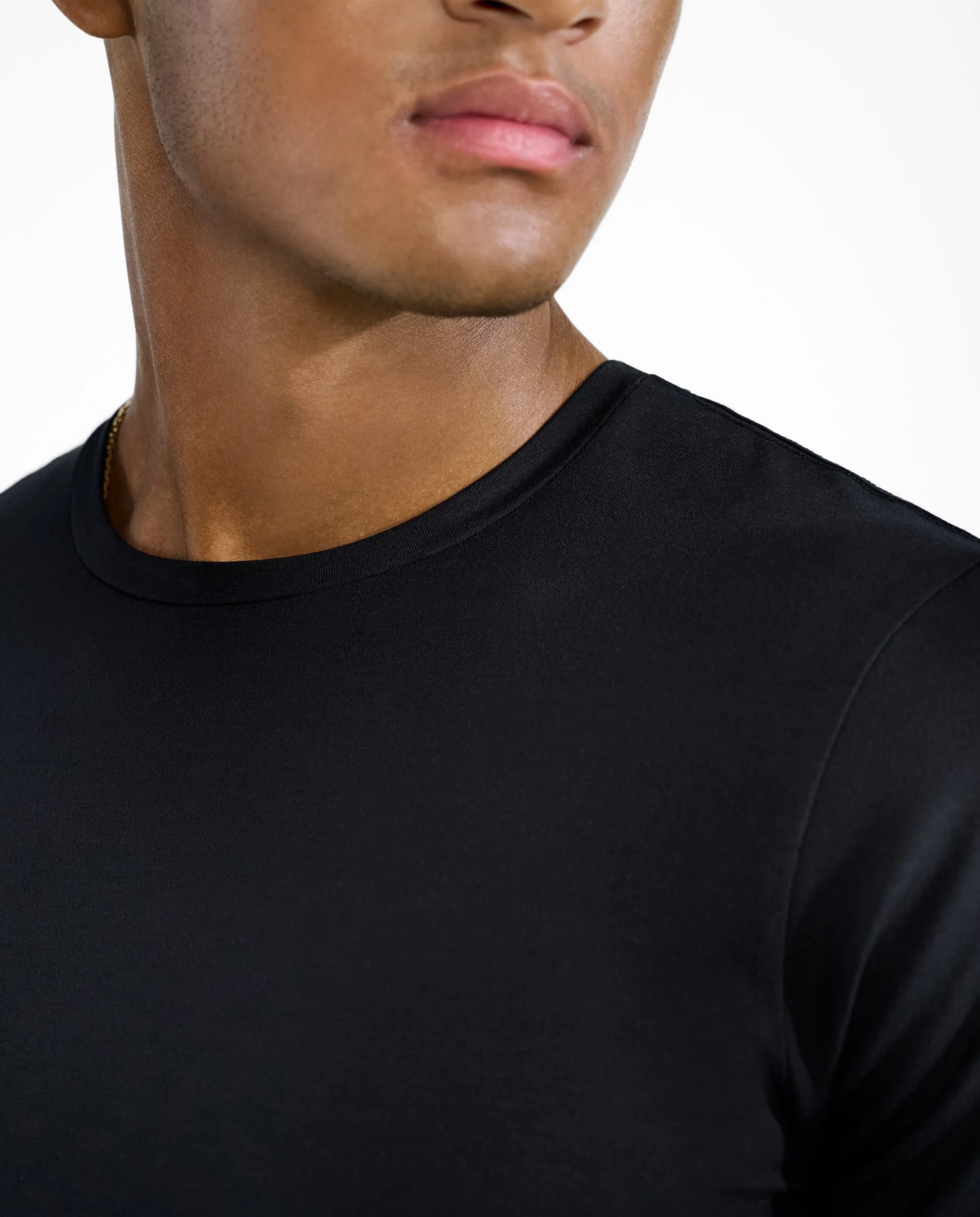 Camiseta cuello caja Tencel negro - Image 5