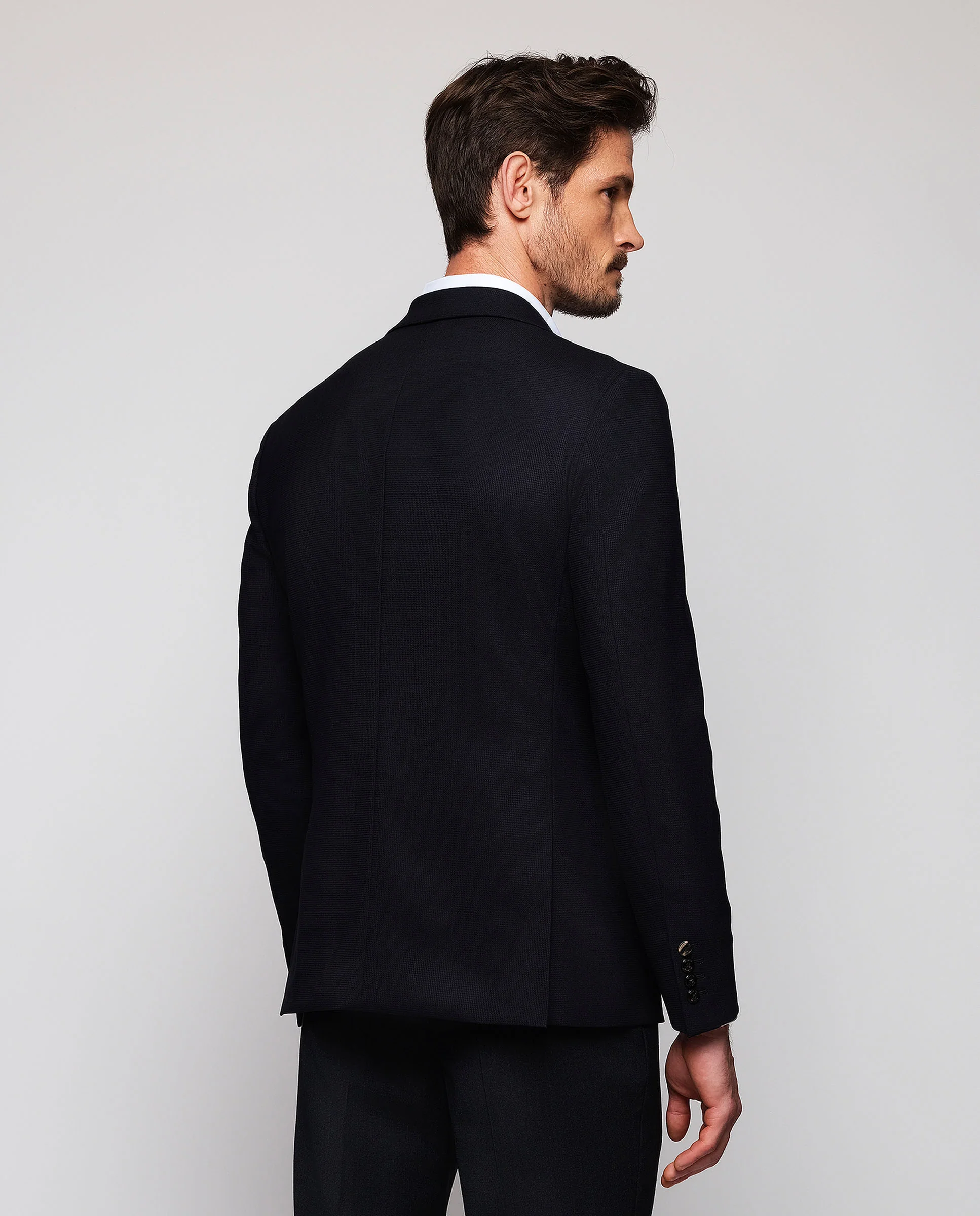 Chaqueta azul oscuro microestructura - Image 2