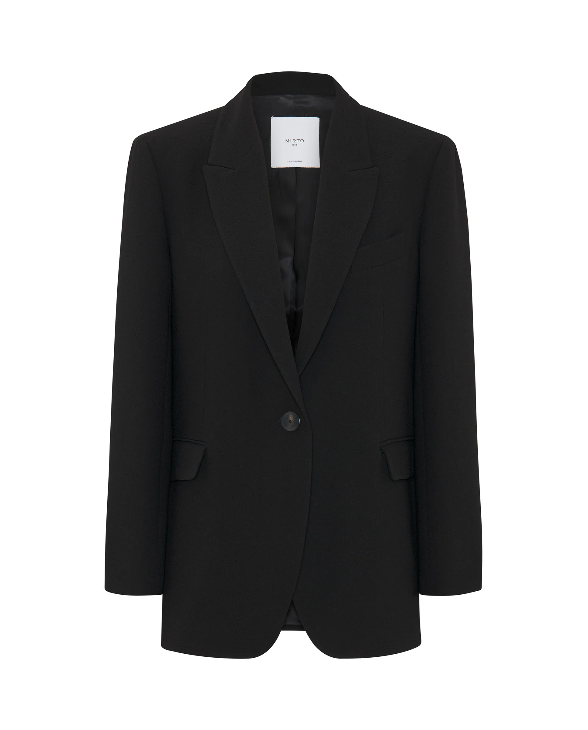 Chaqueta de crepe negro - Image 4
