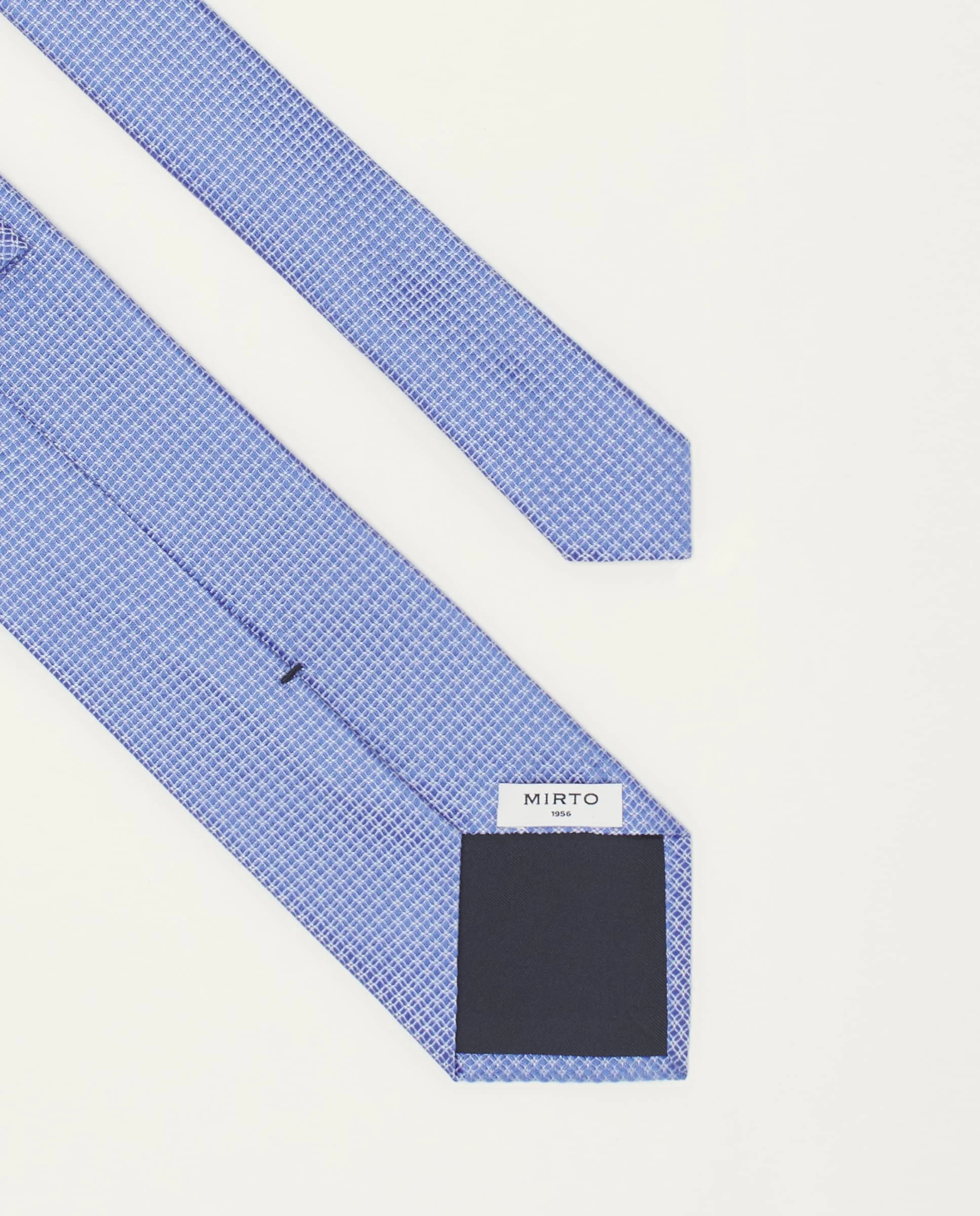 Corbata jacquard con motivos geométricos de seda natural - Image 2