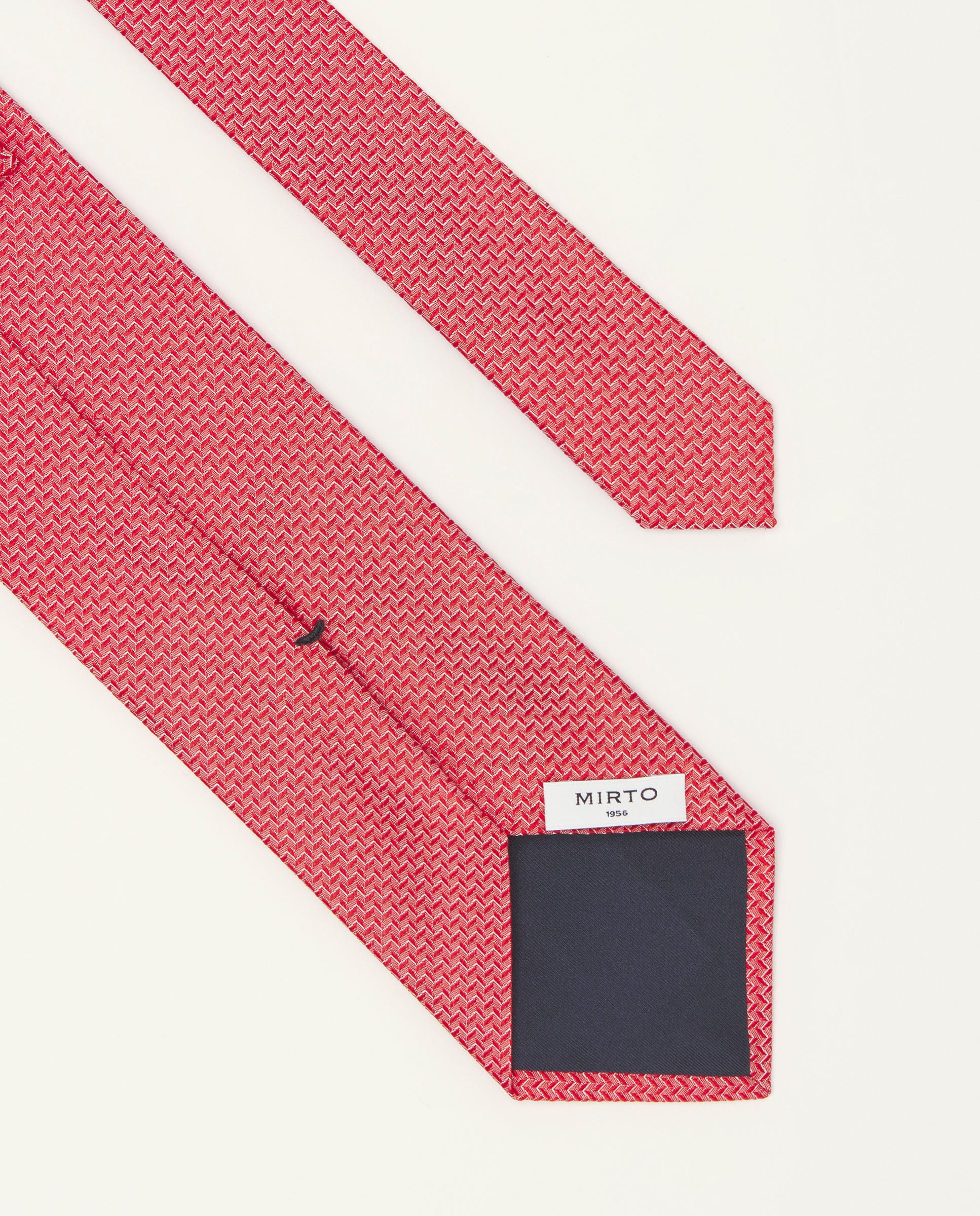 Corbata jacquard con motivos geométricos de seda natural - Image 2