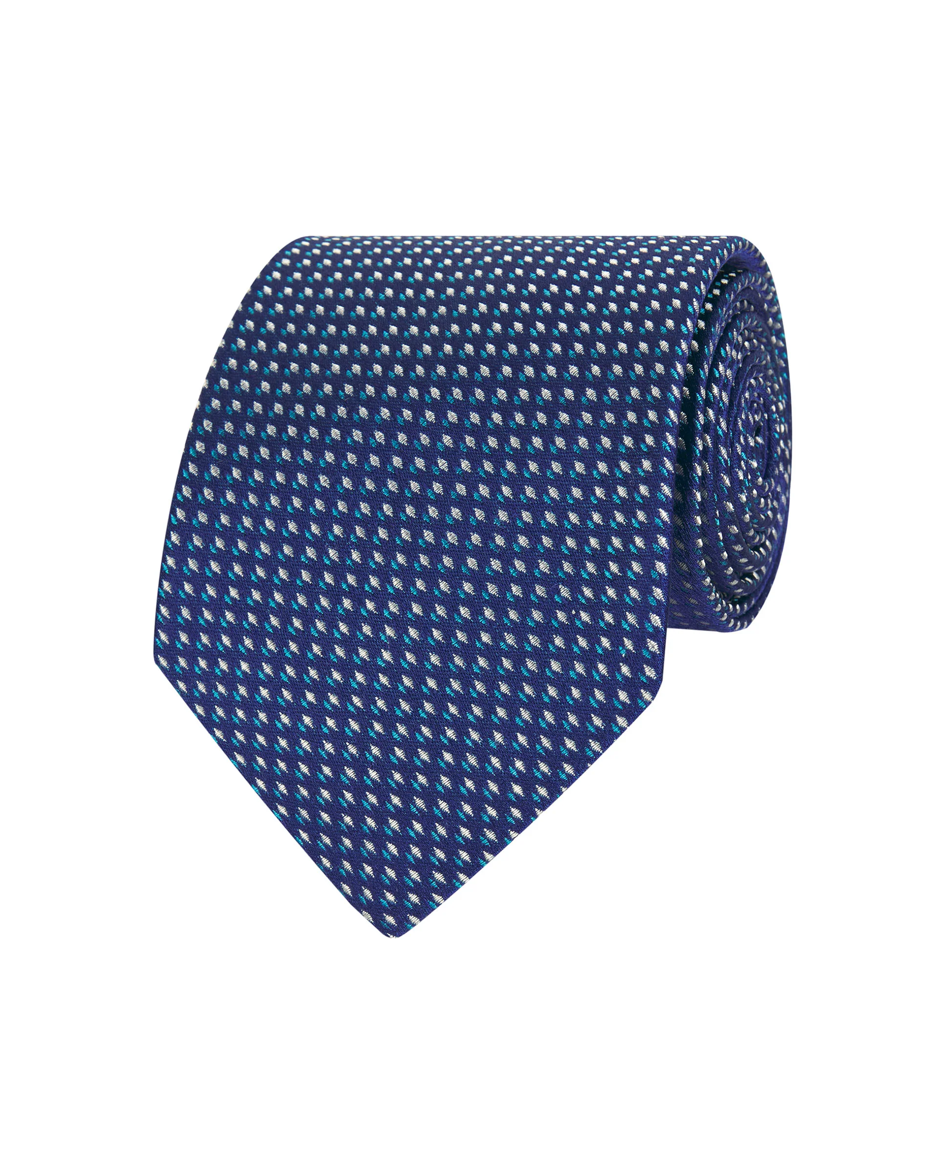 Corbata jacquard microdibujo seda natural