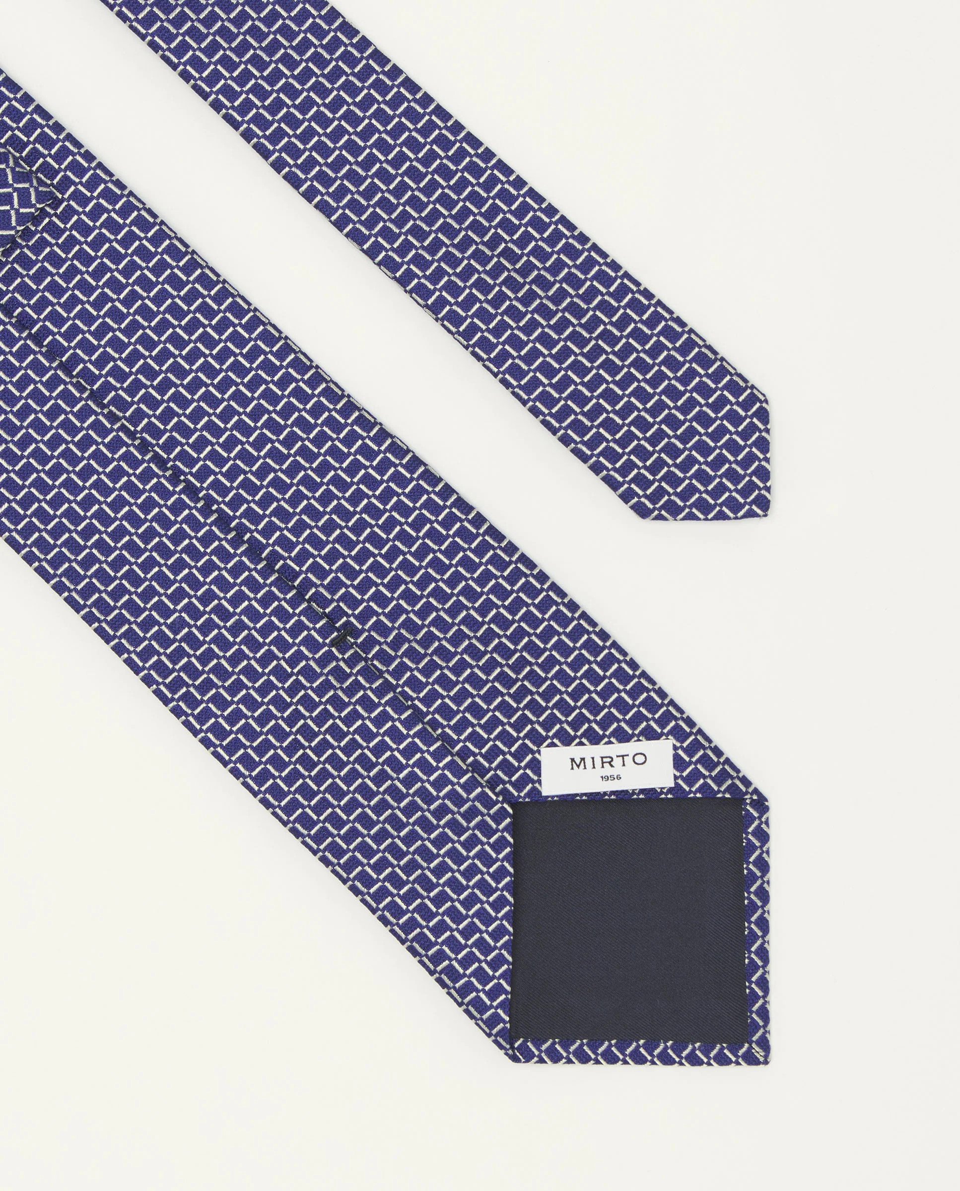 Corbata jacquard microdibujo seda natural - Image 2