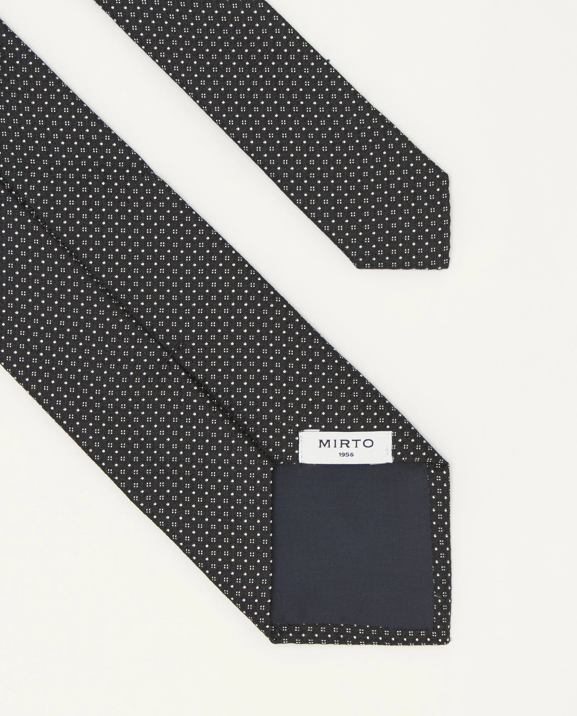 Corbata jacquard microdibujo seda natural - Image 2