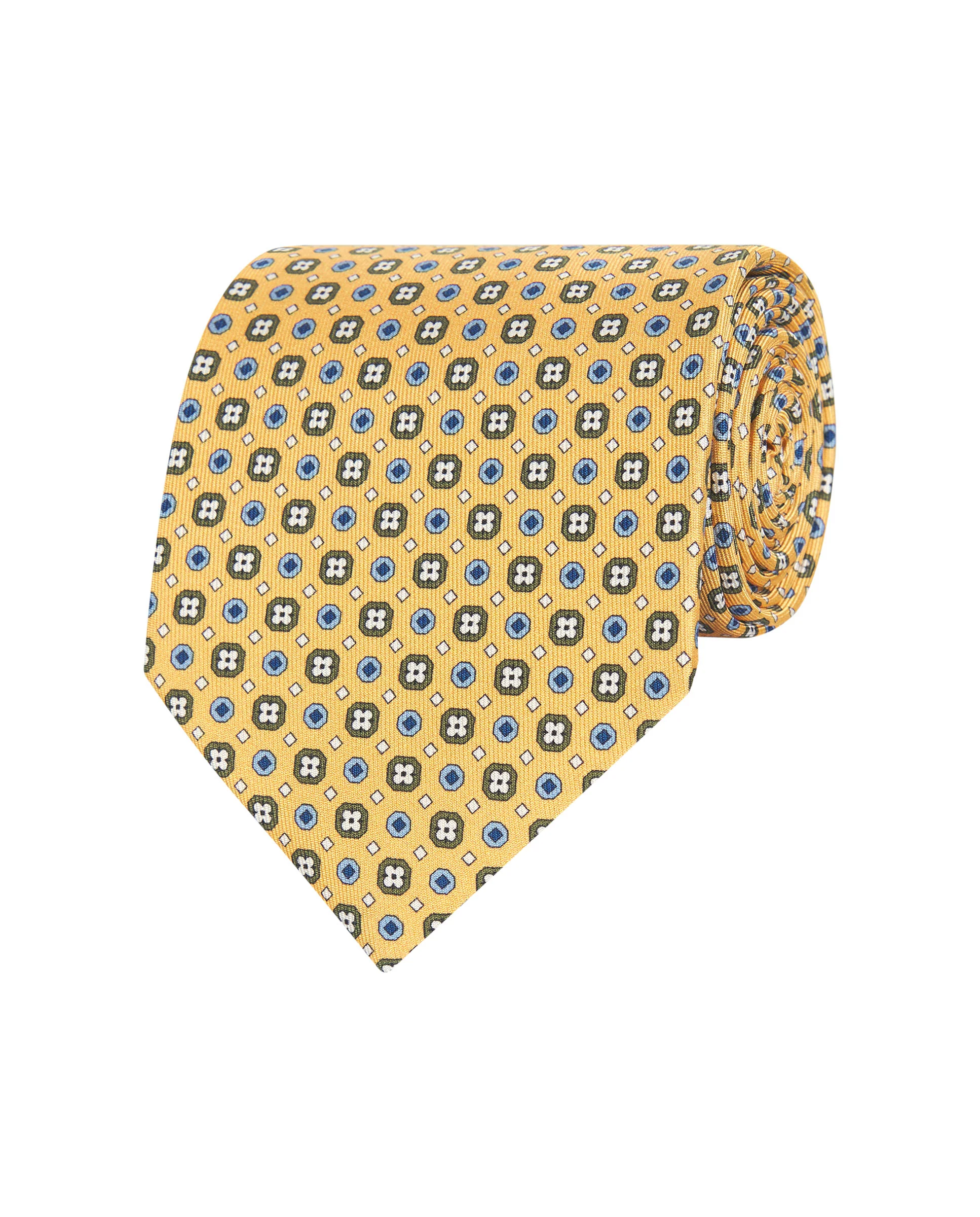 Corbata twill estampado seda natural