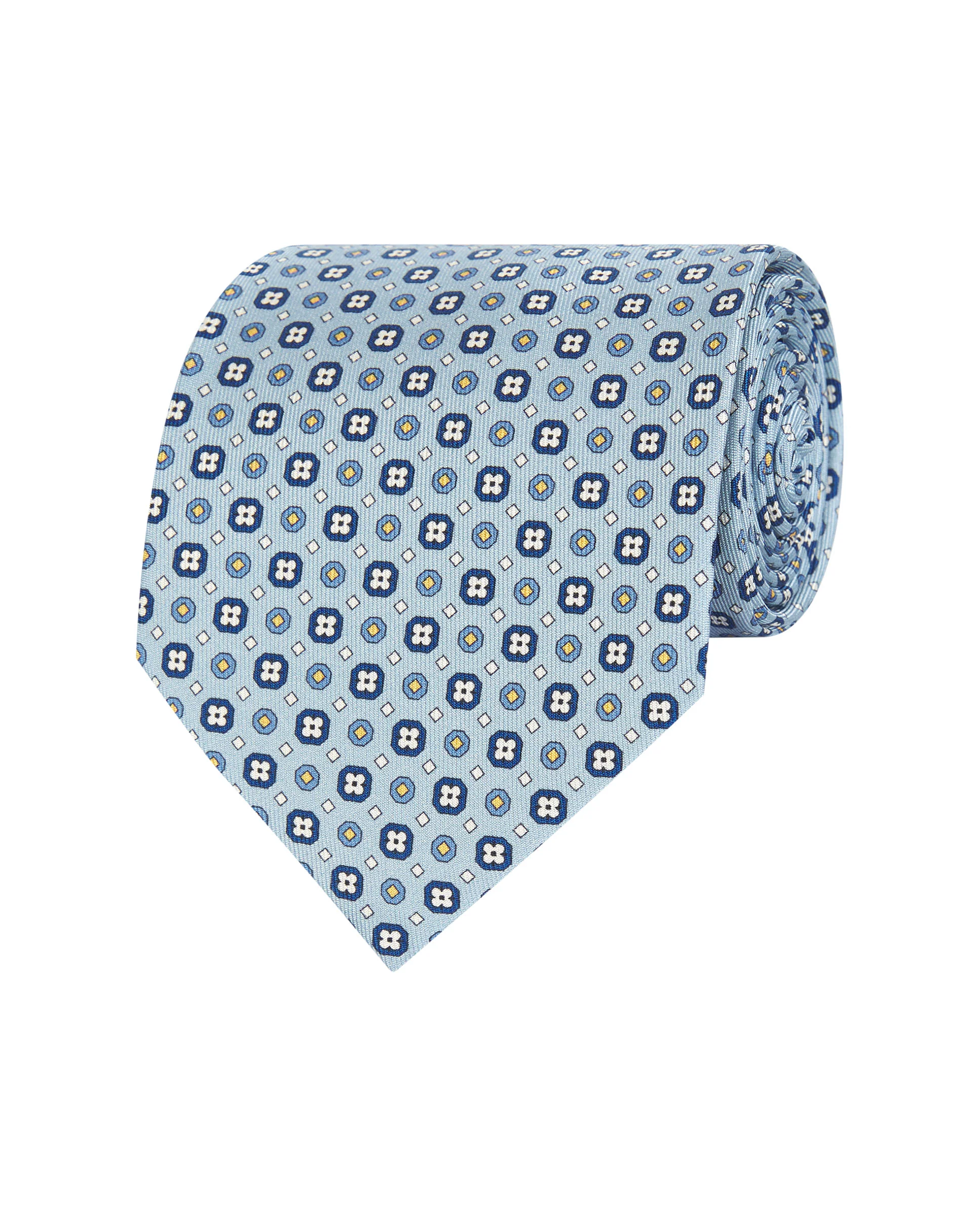 Corbata twill estampado seda natural