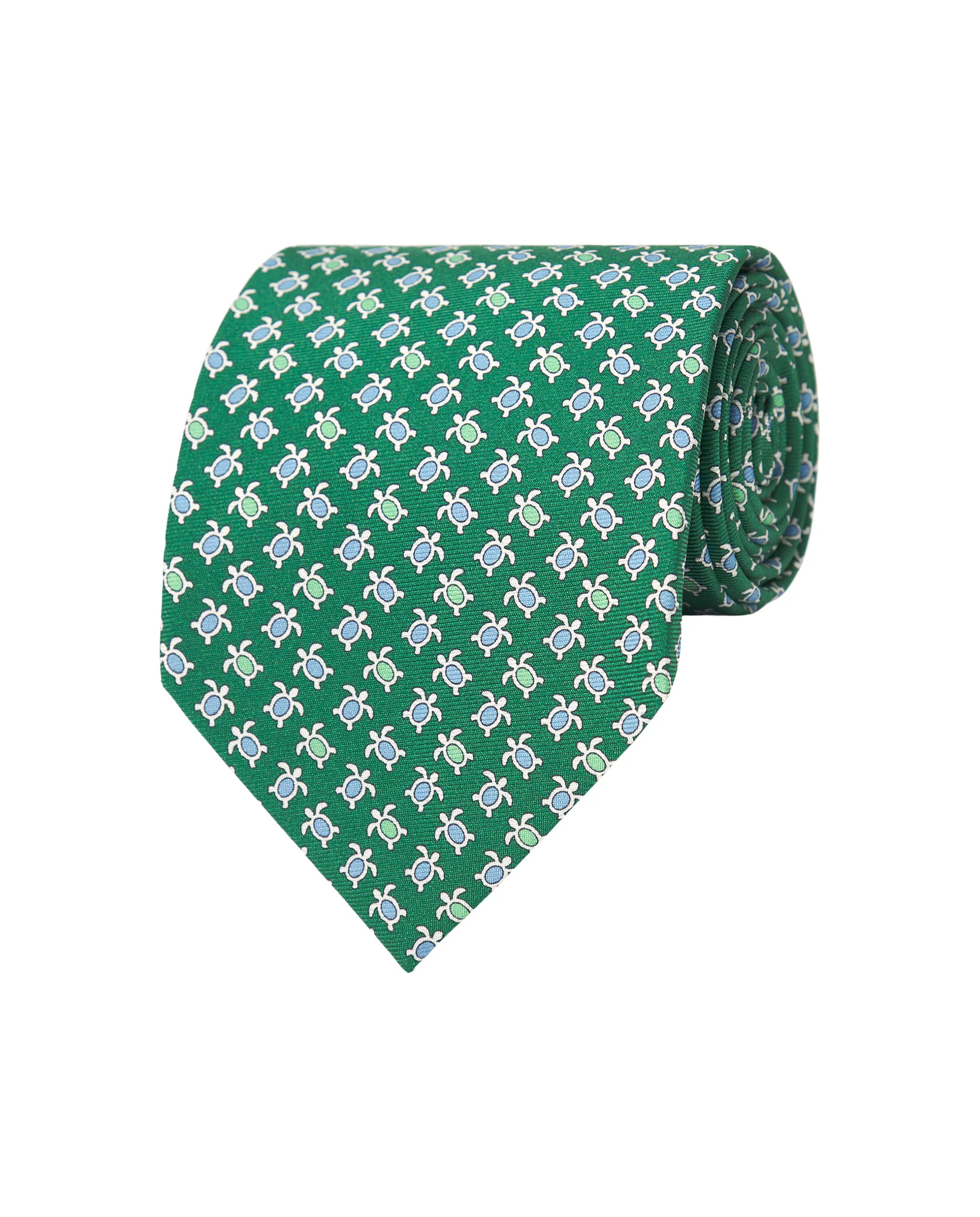 Corbata twill estampado seda natural