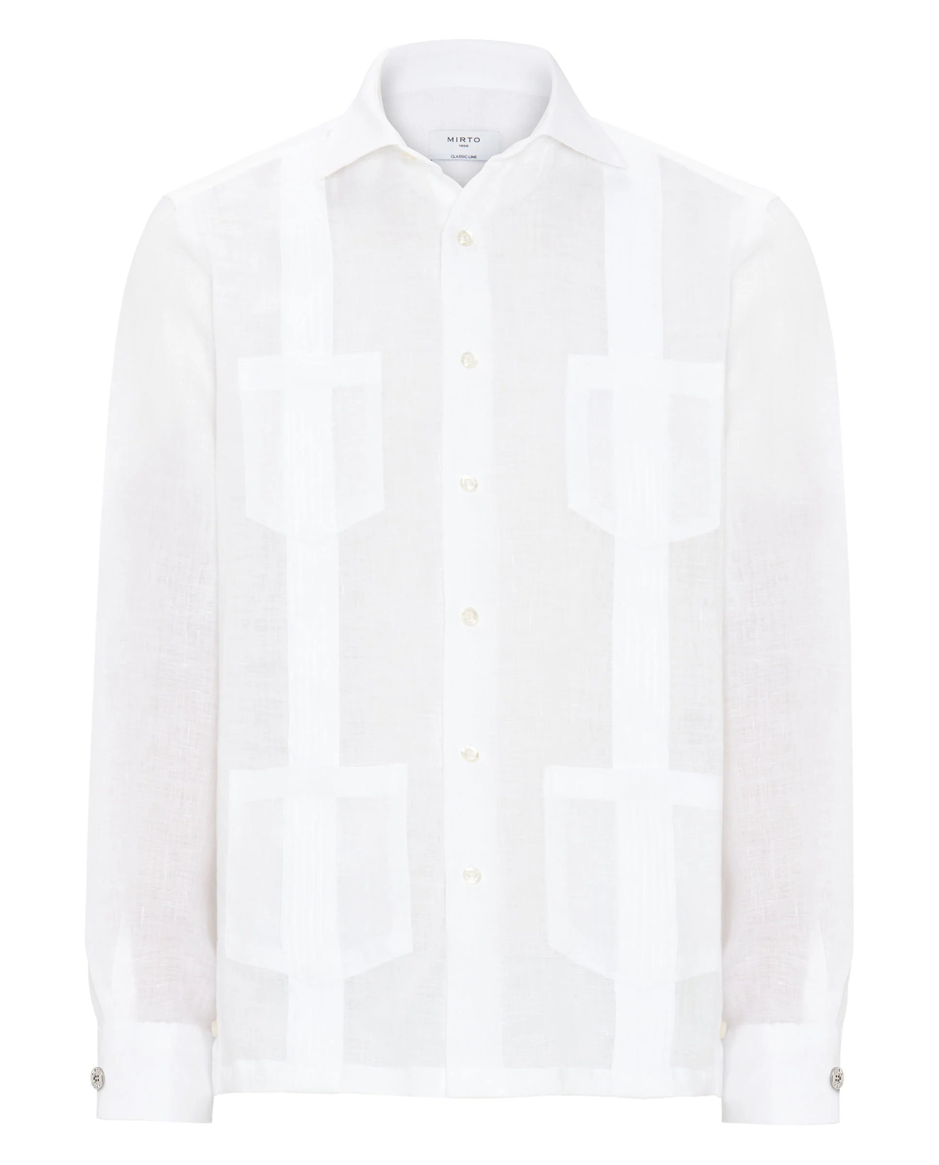 Guayabera lino puño doble cuatro bolsillos - Image 4