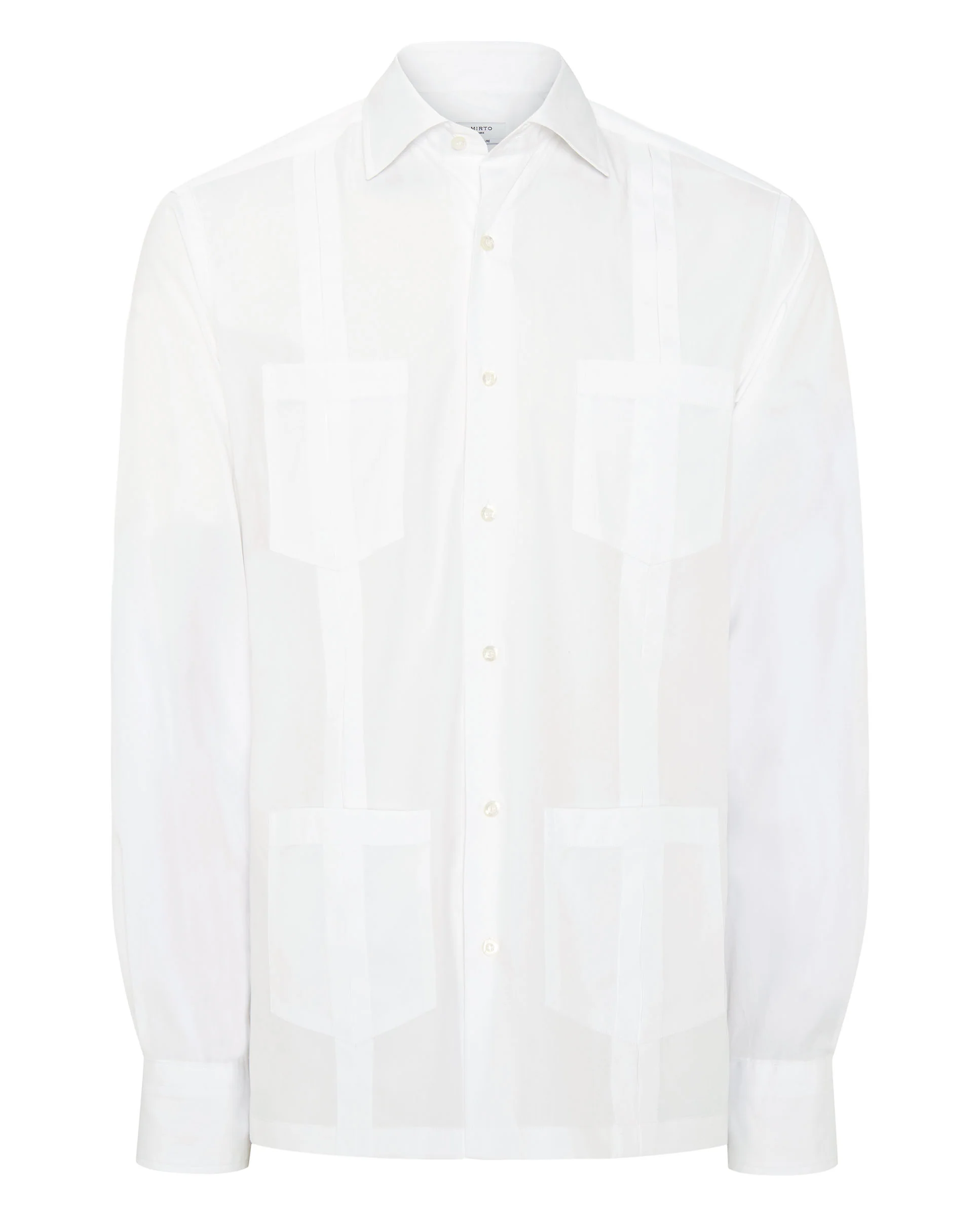 Guayabera manga larga blanca de algodón - Image 4