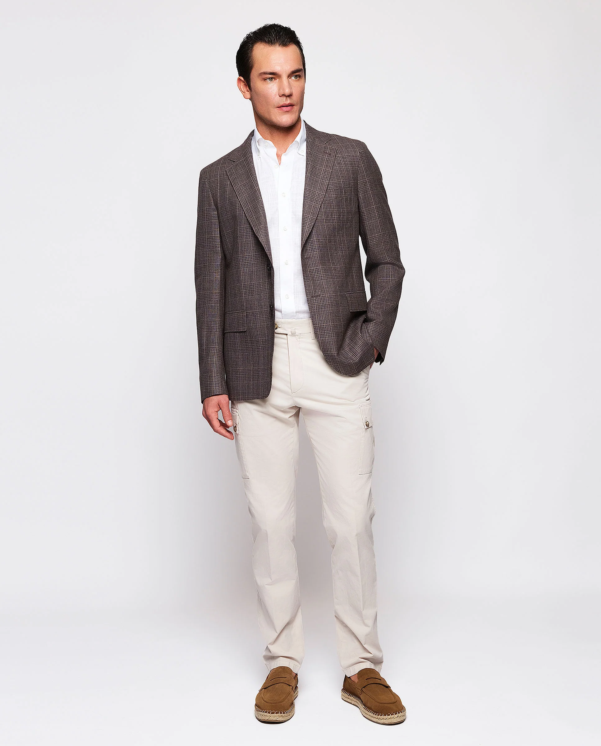 Pantalón cargo crudo algodón stretch - Image 3