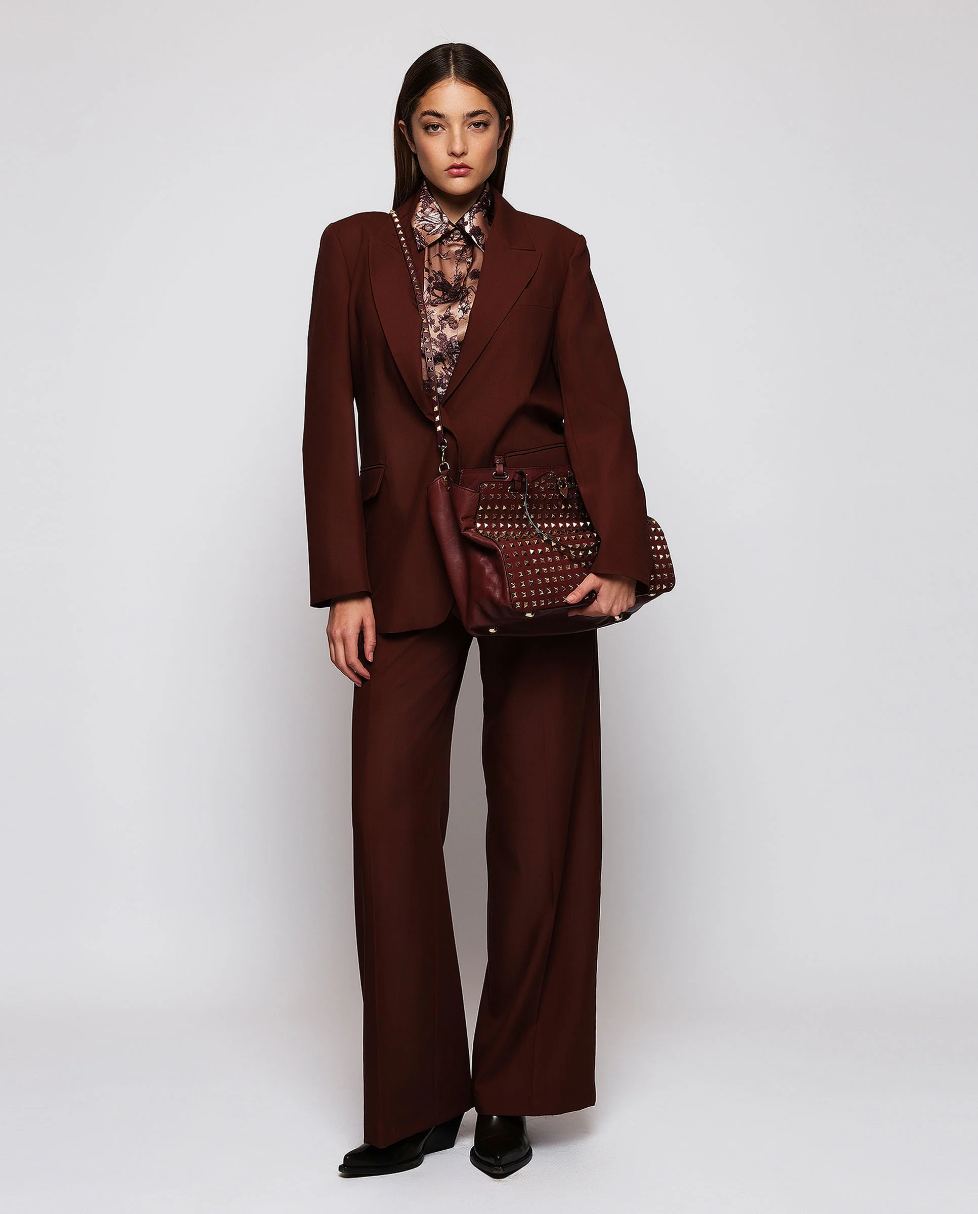 Pantalón de traje marrón de lana - Image 3