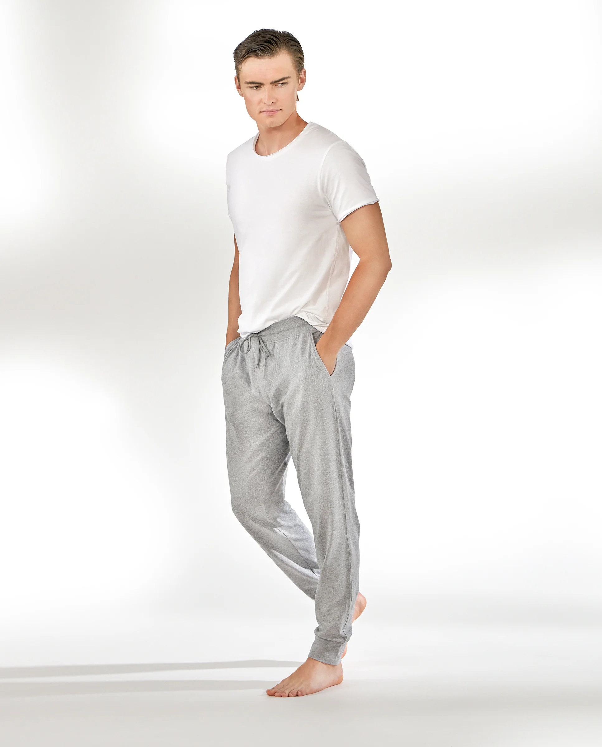 Pantalón de pijama largo algodón orgánico gris - Image 3