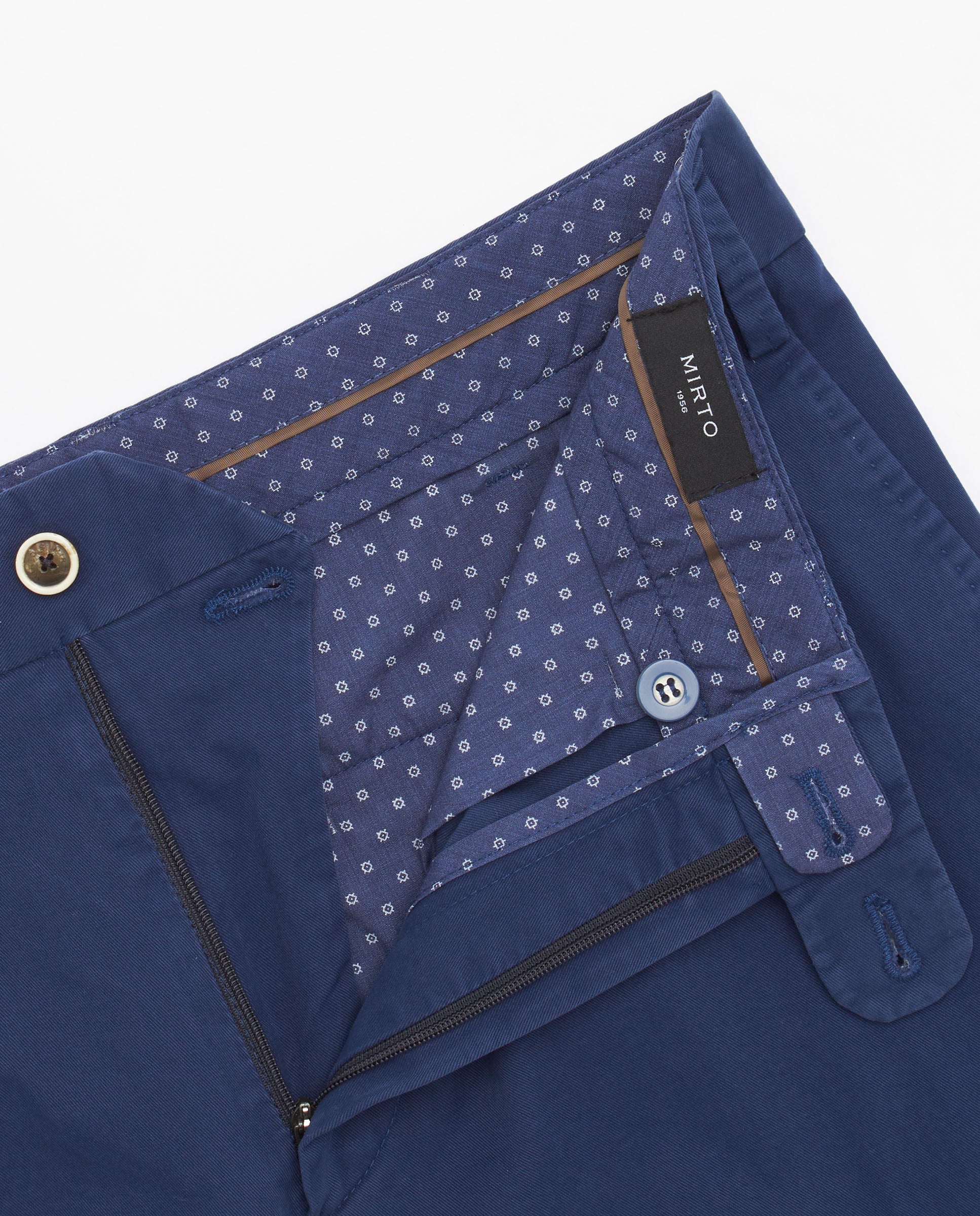 Pantalón regular fit algodón stretch azul - Image 5
