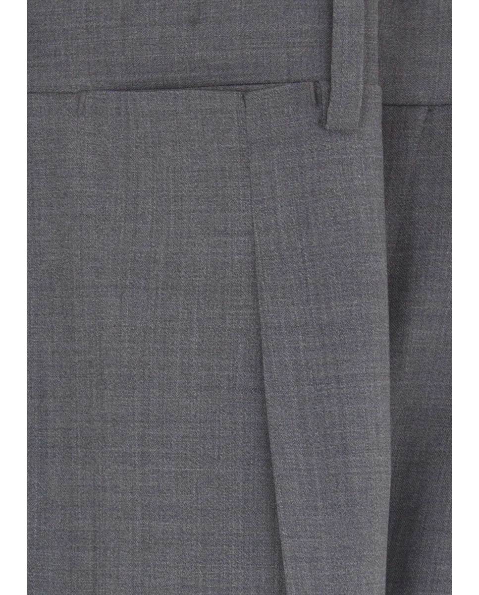 Pantalón regular fit con pliegues gris - Image 6