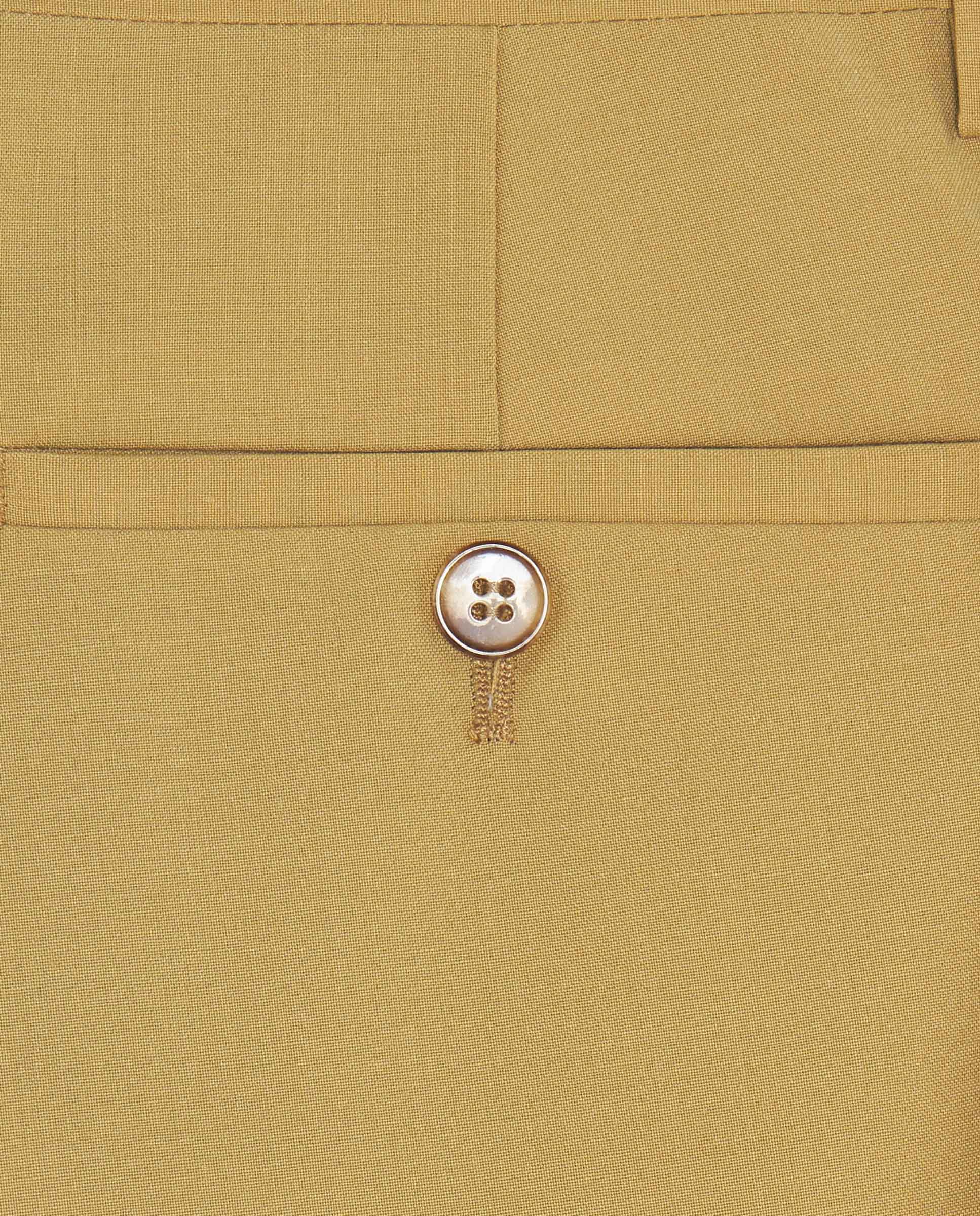 Pantalón vestir beige regular fit sin pliegues - Image 5