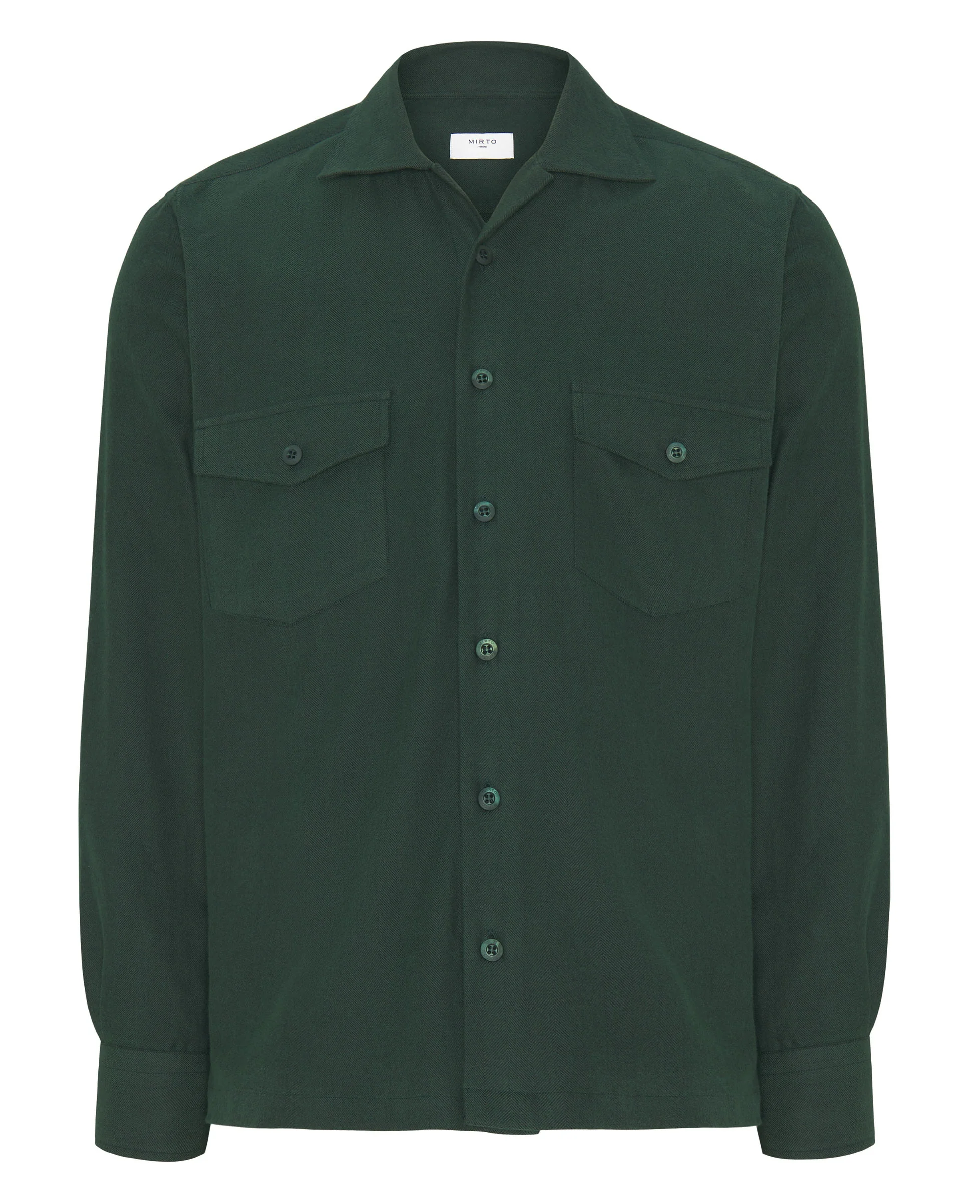 Sobrecamisa verde de franela