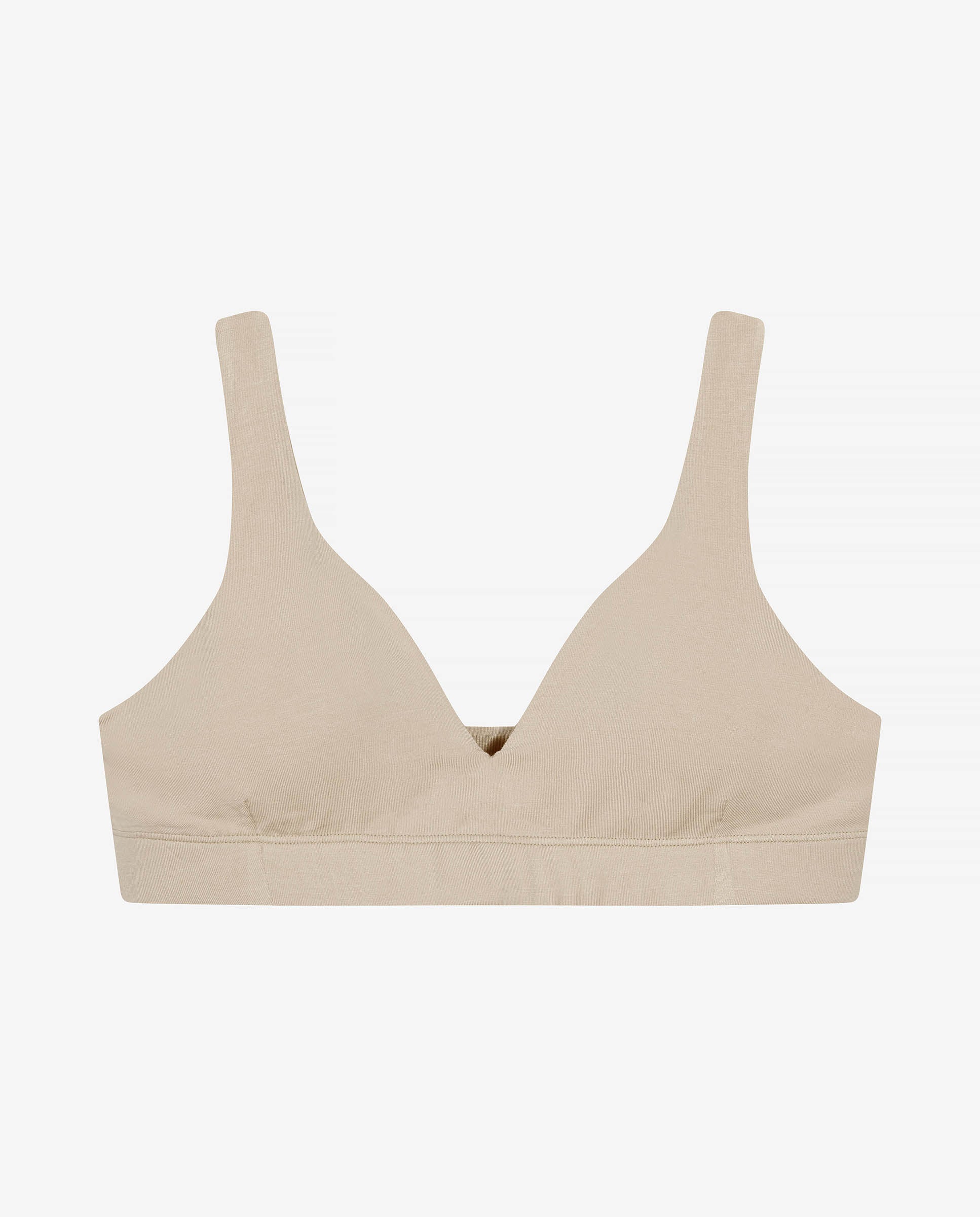 Sujetador modal elástico con relleno beige - Image 6