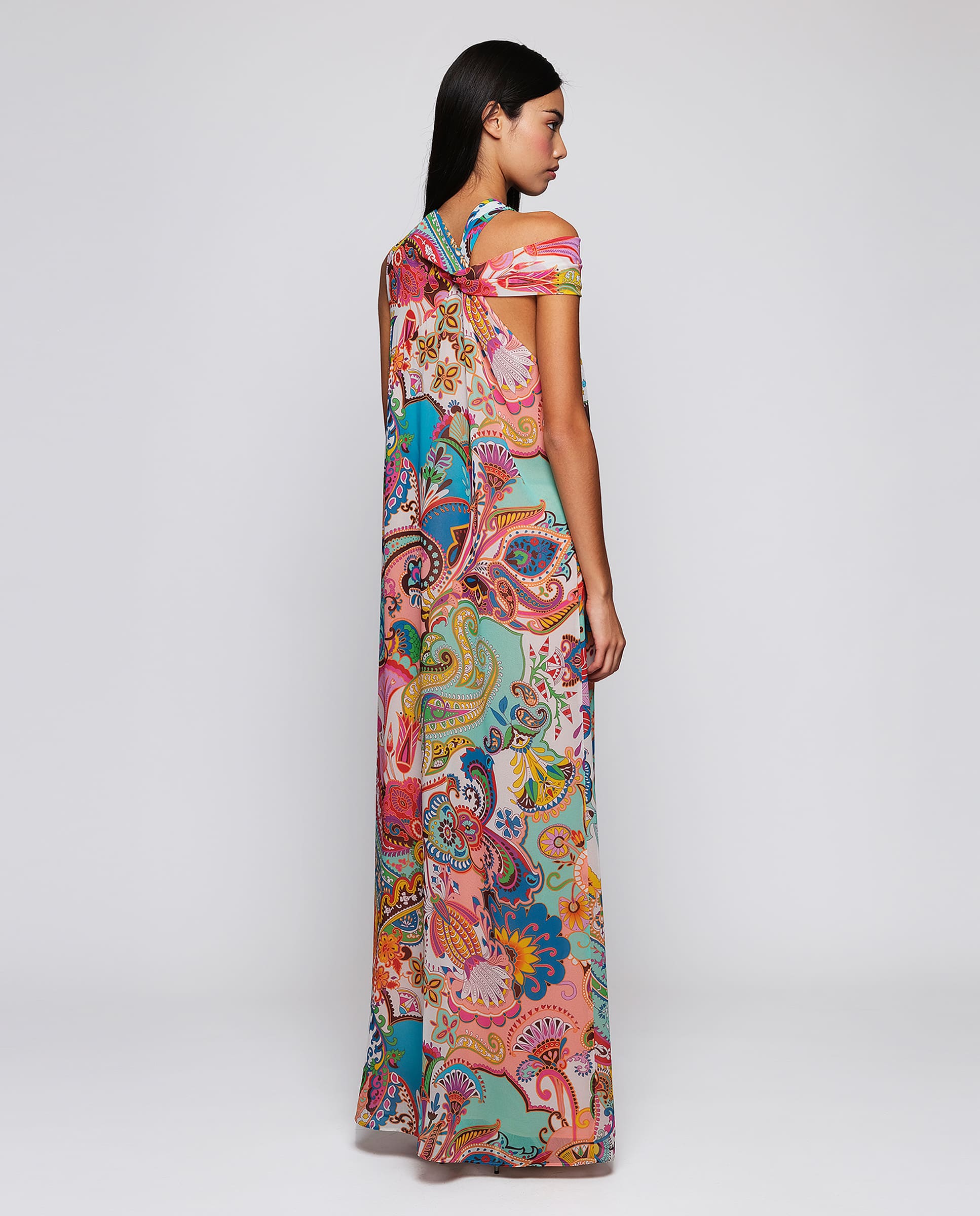 Vestido largo de gasa estampado paisley - Image 2