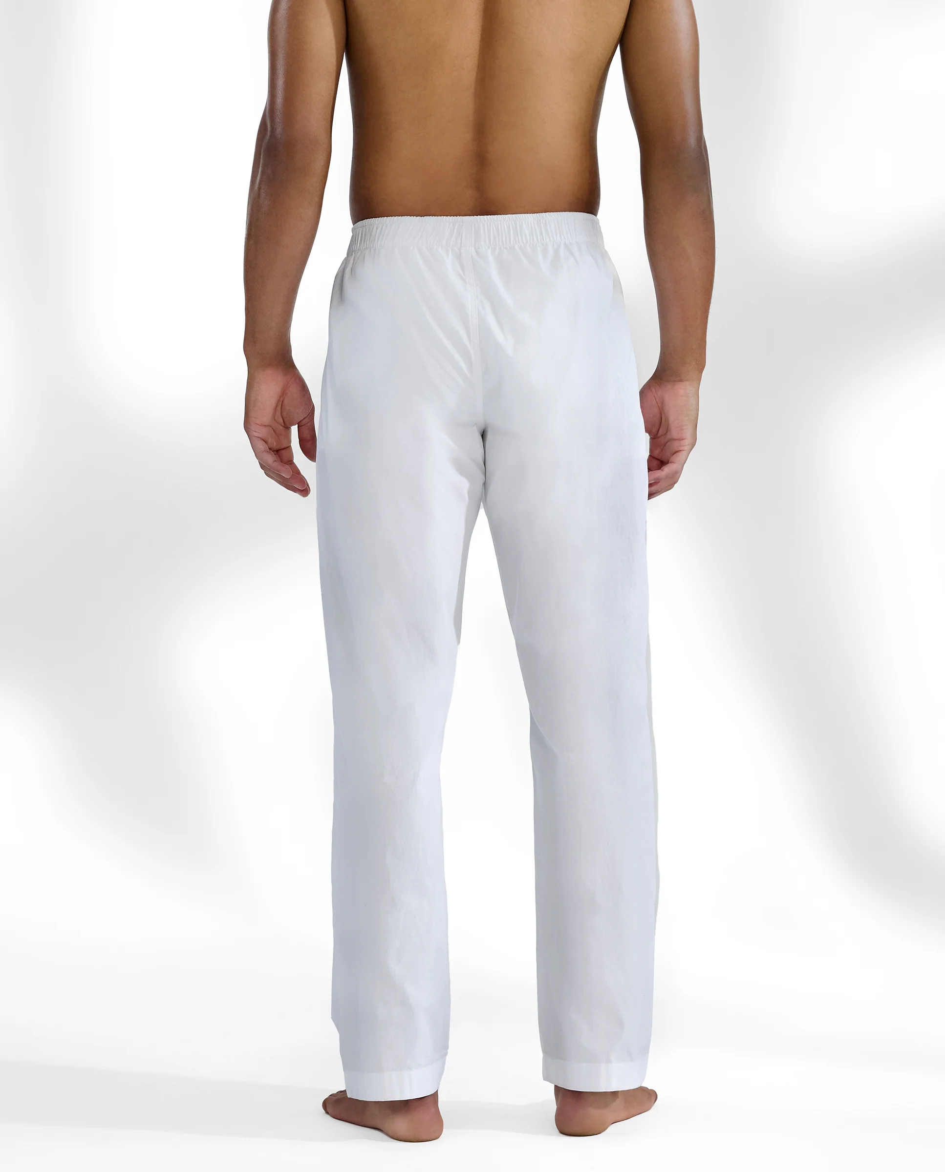 Pantalón largo de pijama algodón orgánico blanco - Image 2
